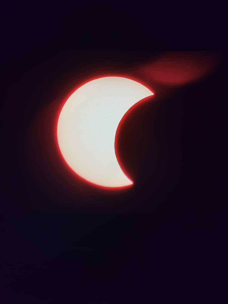 First picture of today's solar eclipse from Yakutia via Boris Semenov, Kate Volobuyeva and News Yakutsk