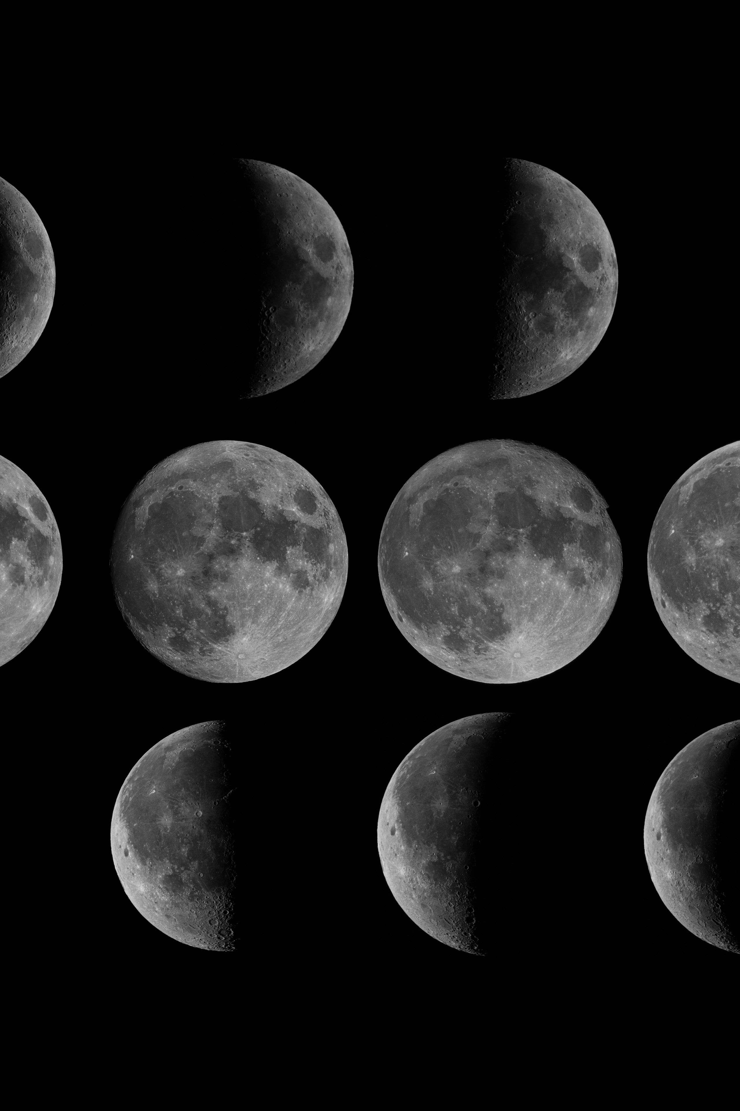 Moon phases wallpaper for your phone - Eclipse