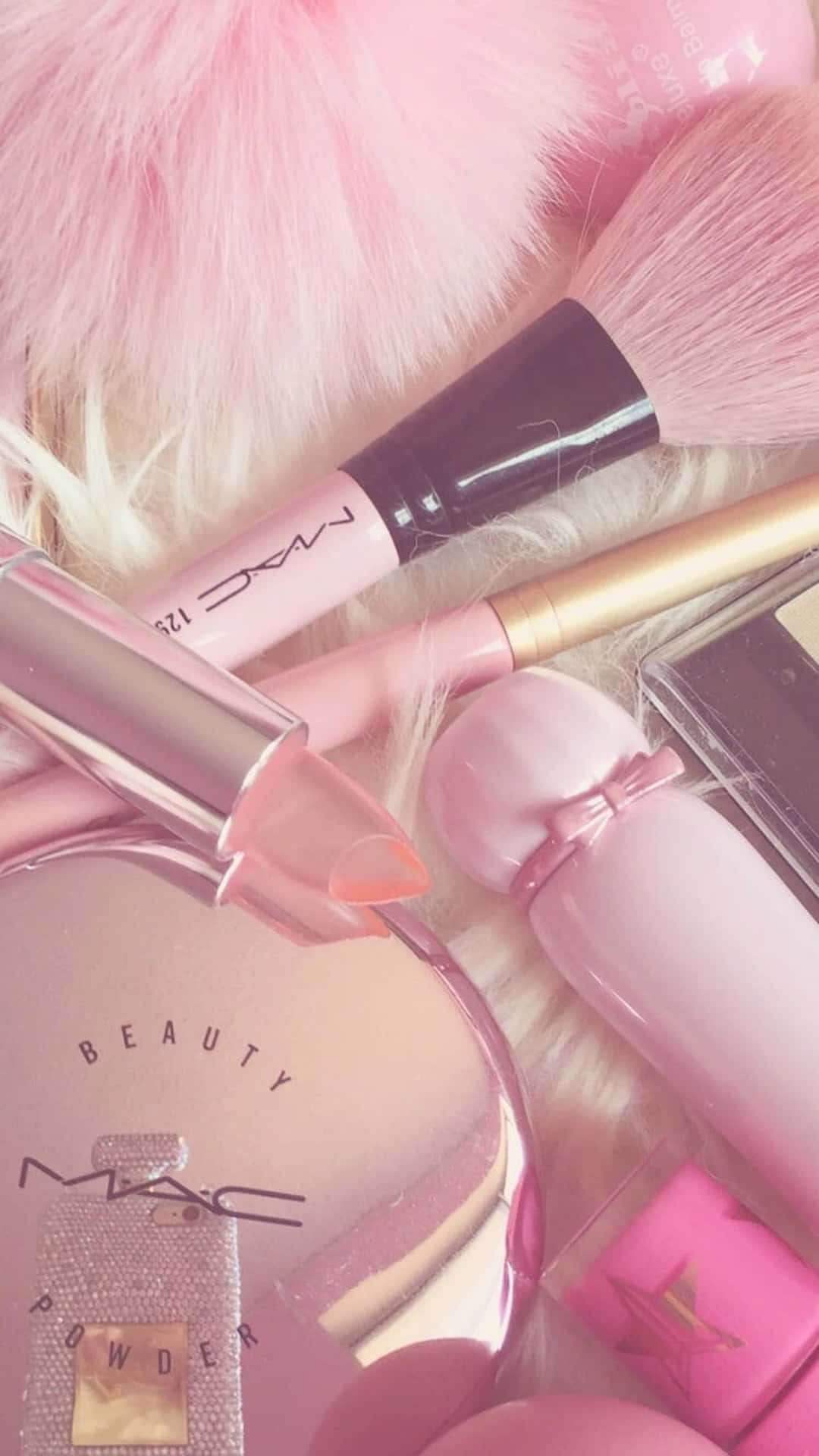 Download Alluring Pink Makeup Look Wallpaper