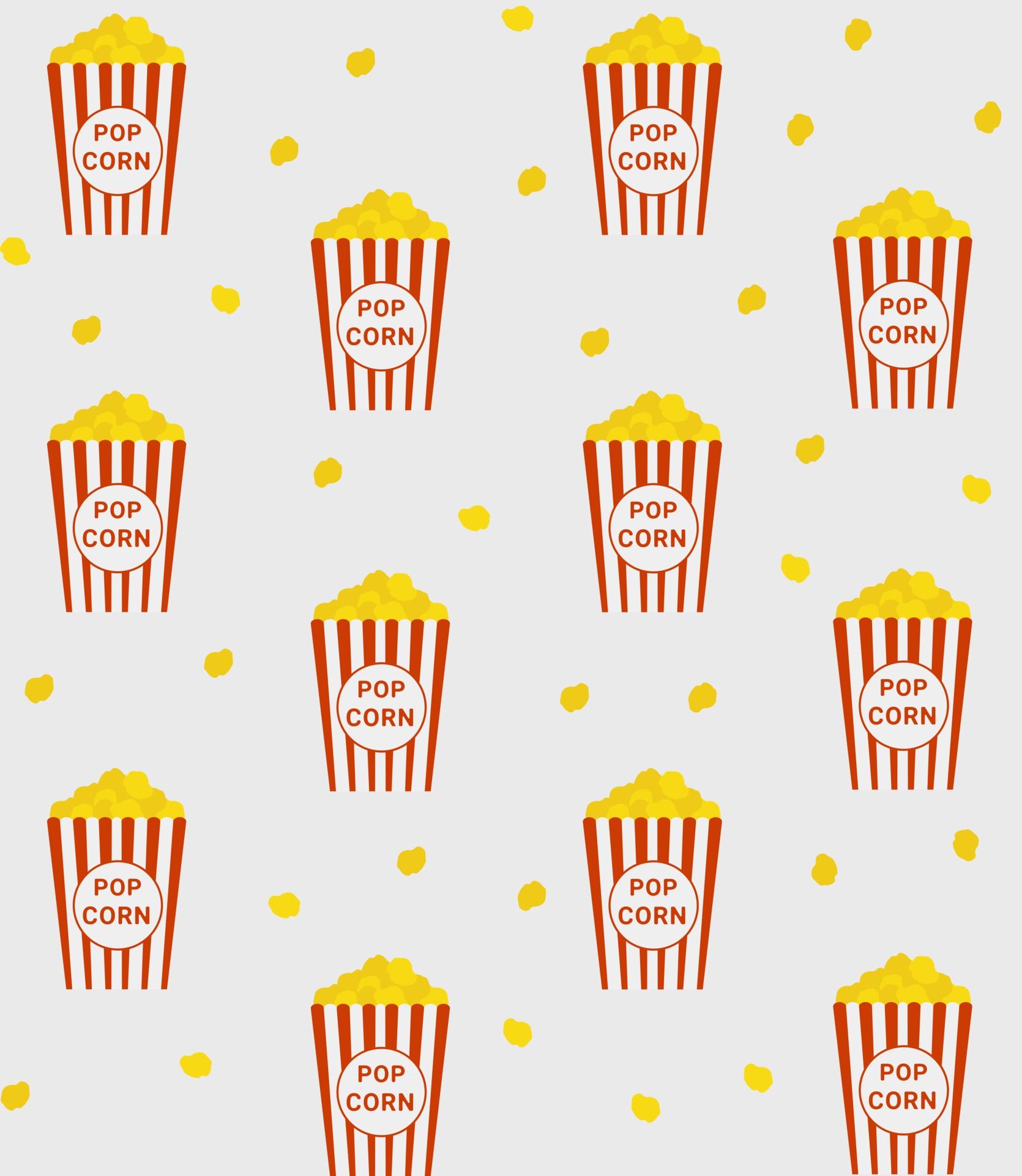 Popcorn in a box or bucket vector seamless pattern Perfect for background wallpaper wrapping paper or fabric