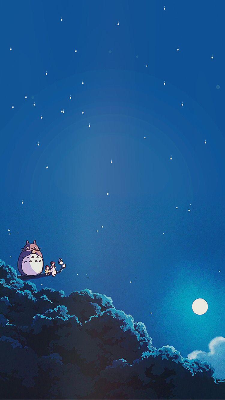 Totoro and friends watching the stars - My Neighbor Totoro, cool