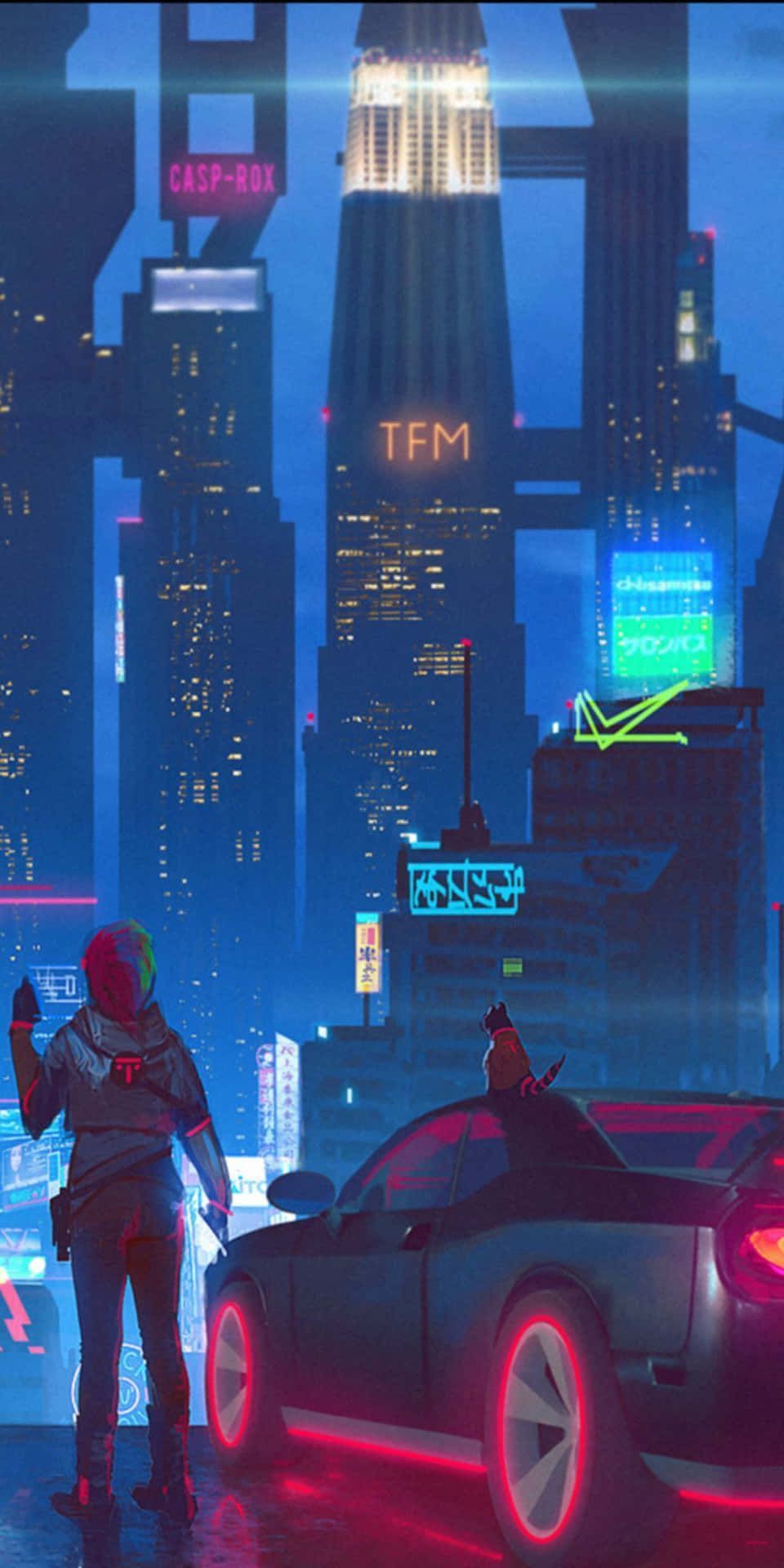 Download Aesthetic Cyberpunk 2077 Pixel 3 Background