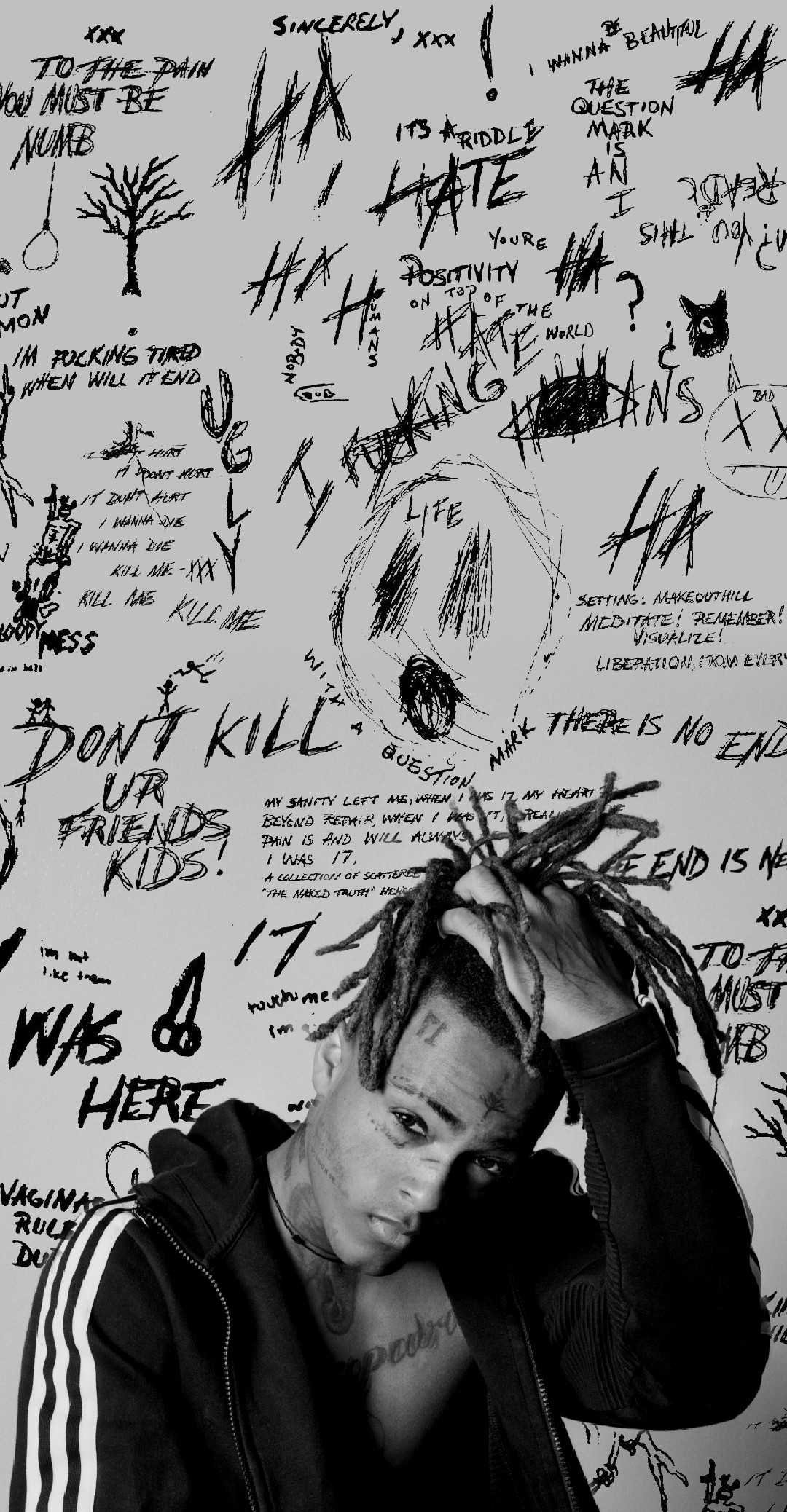 IPhone wallpaper of xxxtentacion with his lyrics - XXXTentacion
