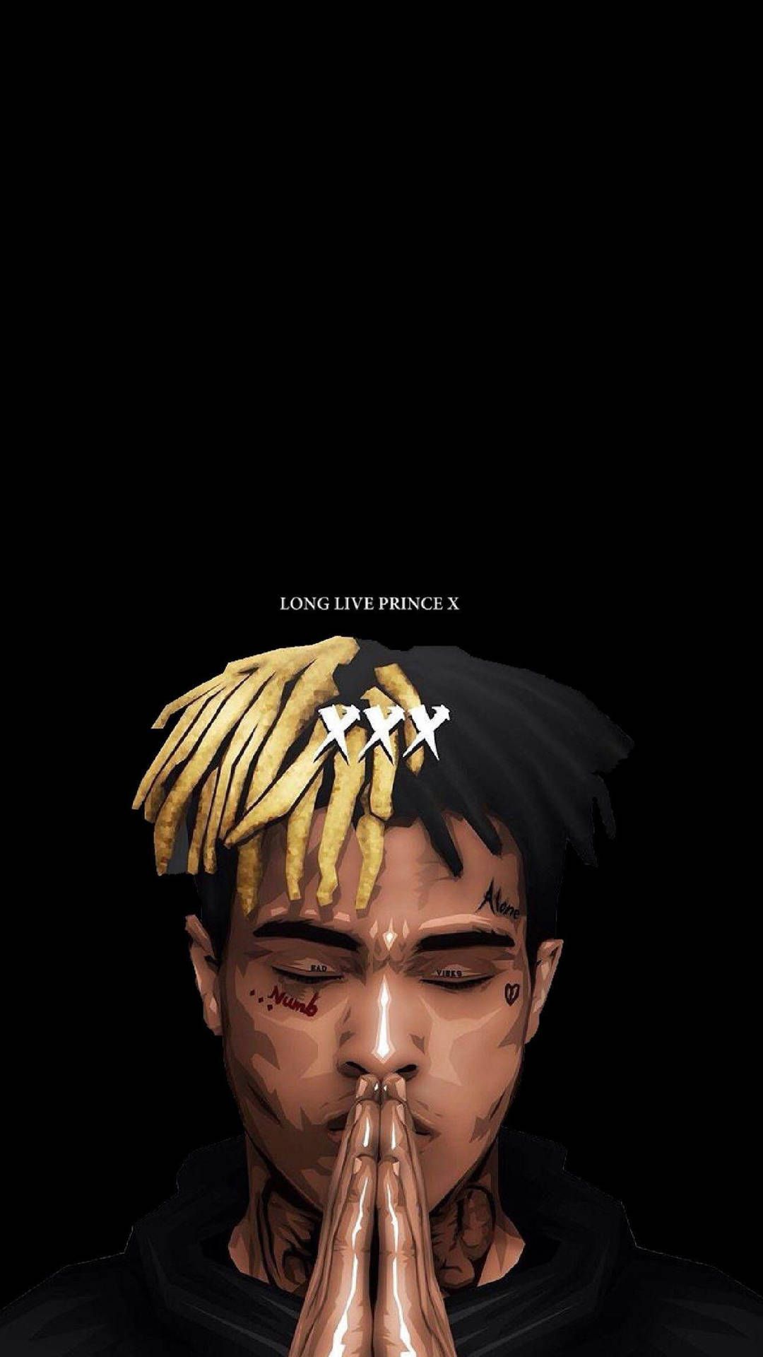A man with his hands together in front of him - XXXTentacion