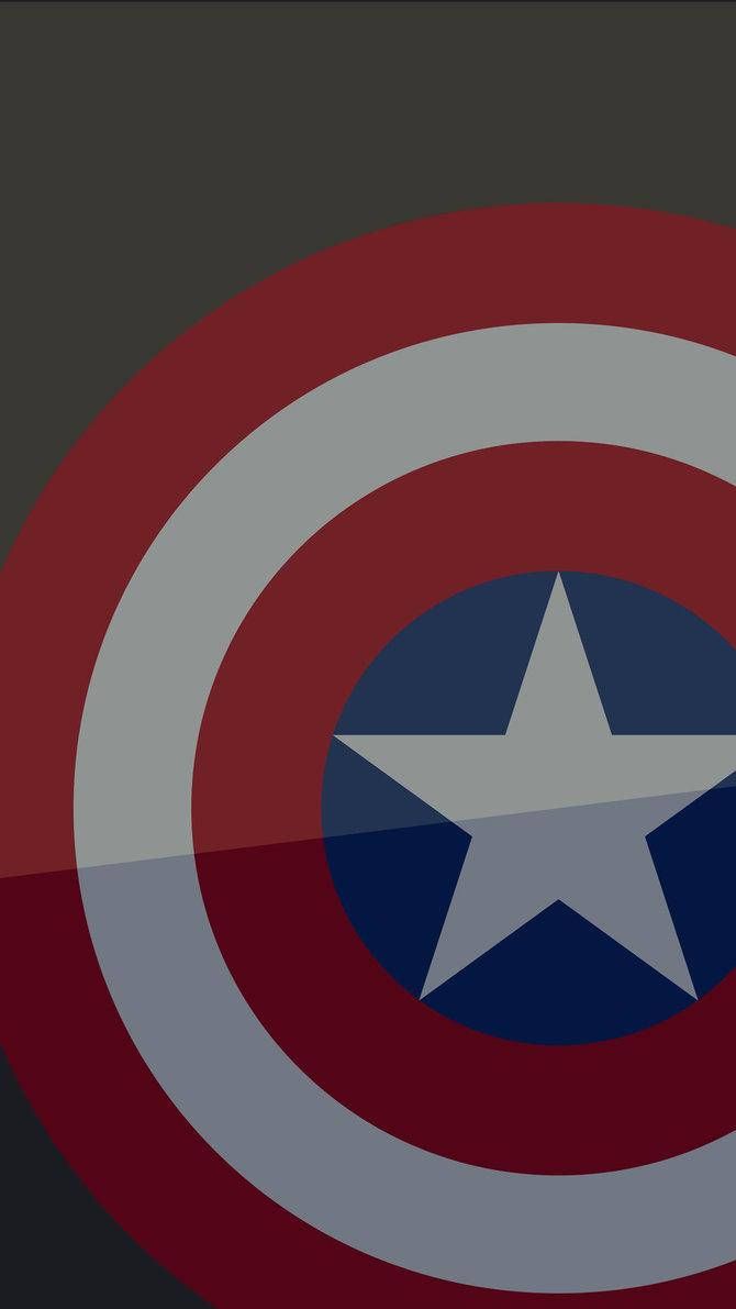 Download Captain America Shield iPhone Minimalist Aesthetic Wallpaper