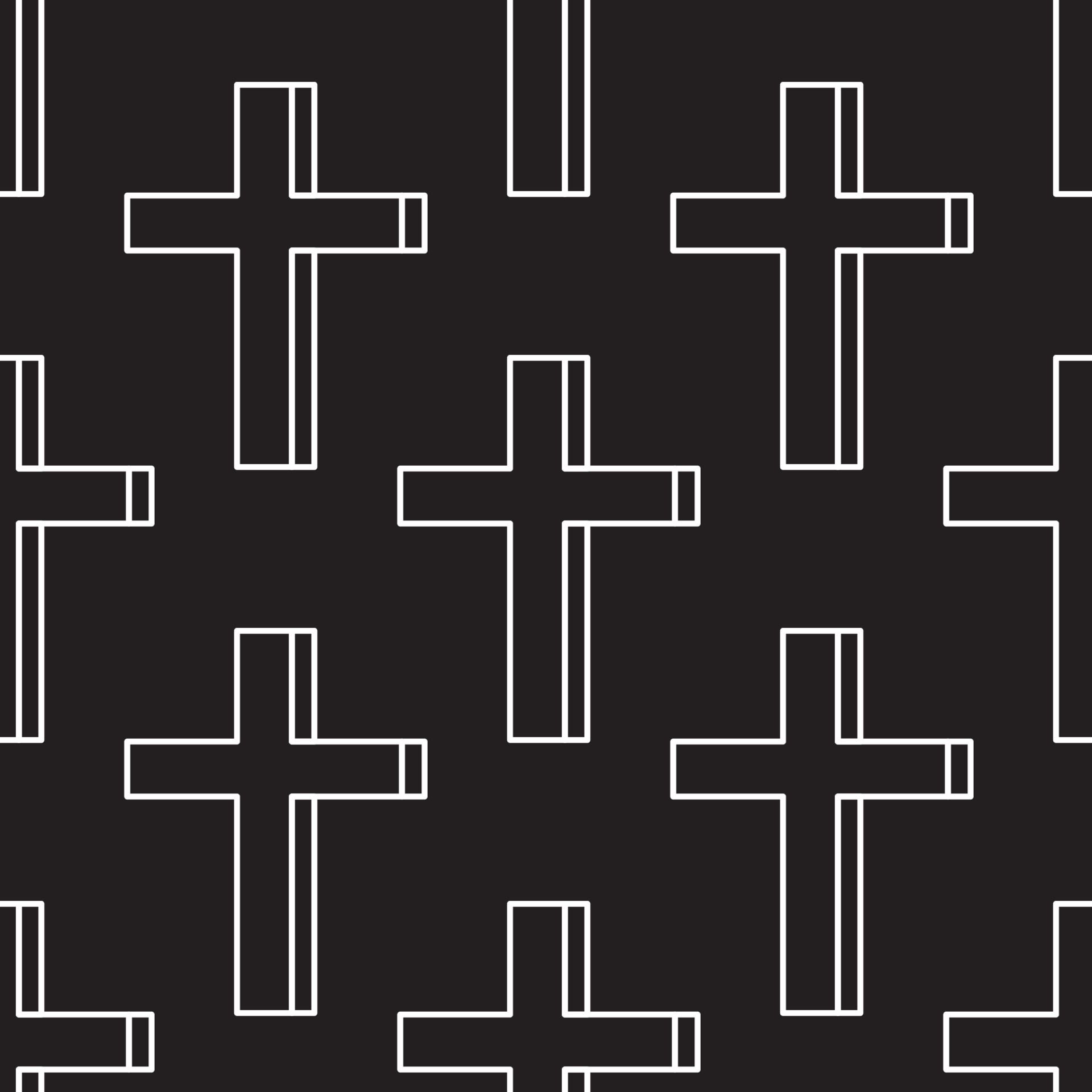 A black and white pattern of crosses - Cross