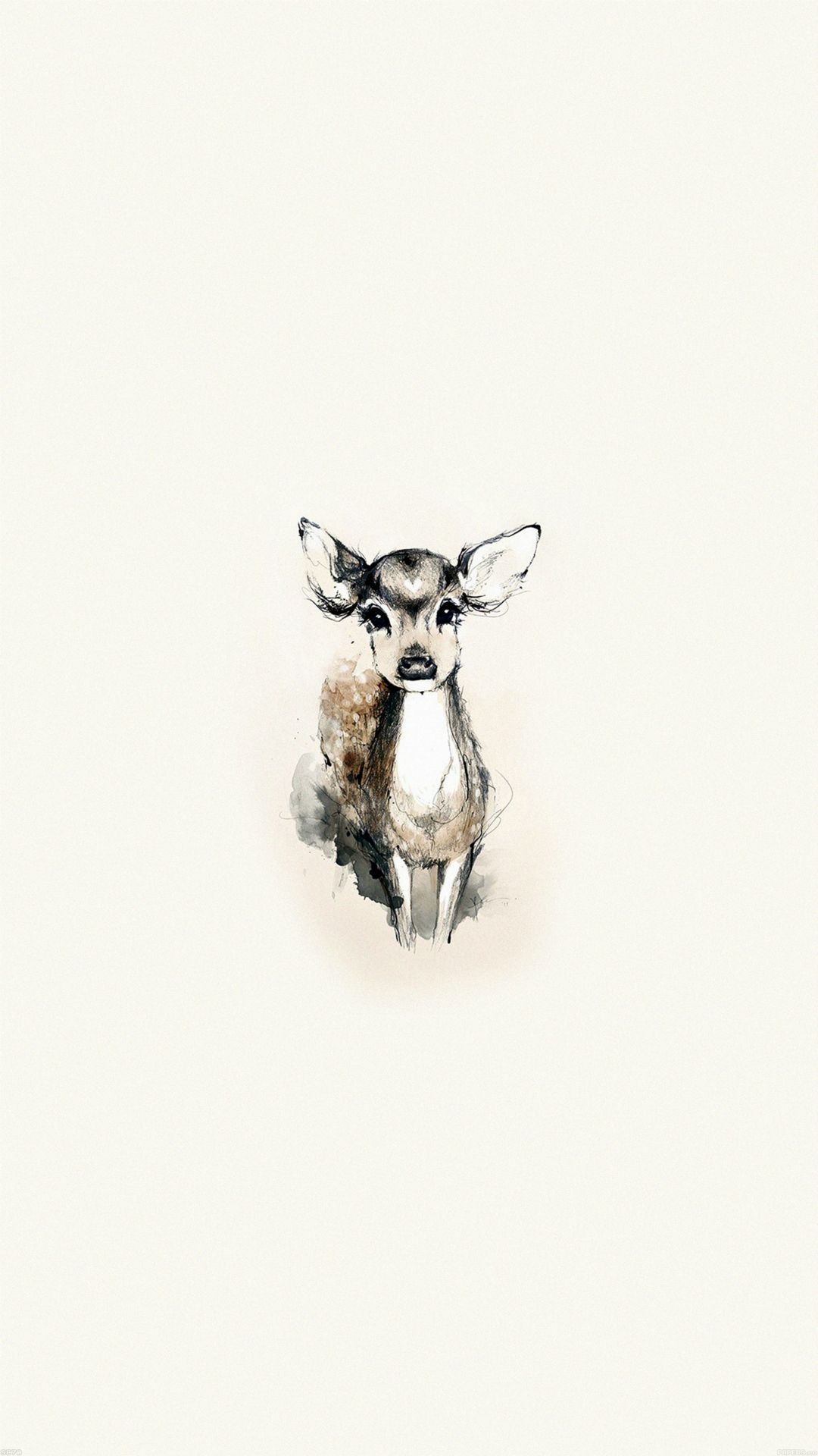 A deer illustration on a white background - Deer