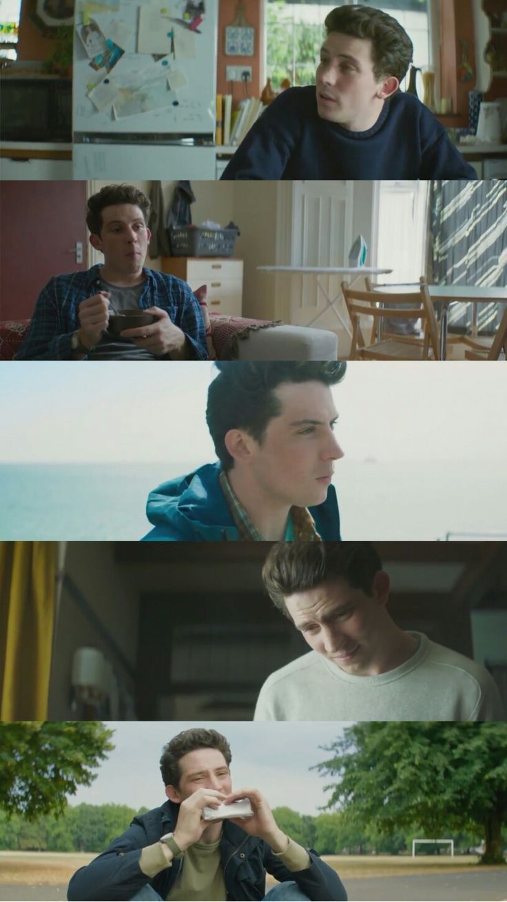 A collage of stills from the movie Love, Simon. - Josh O'Connor