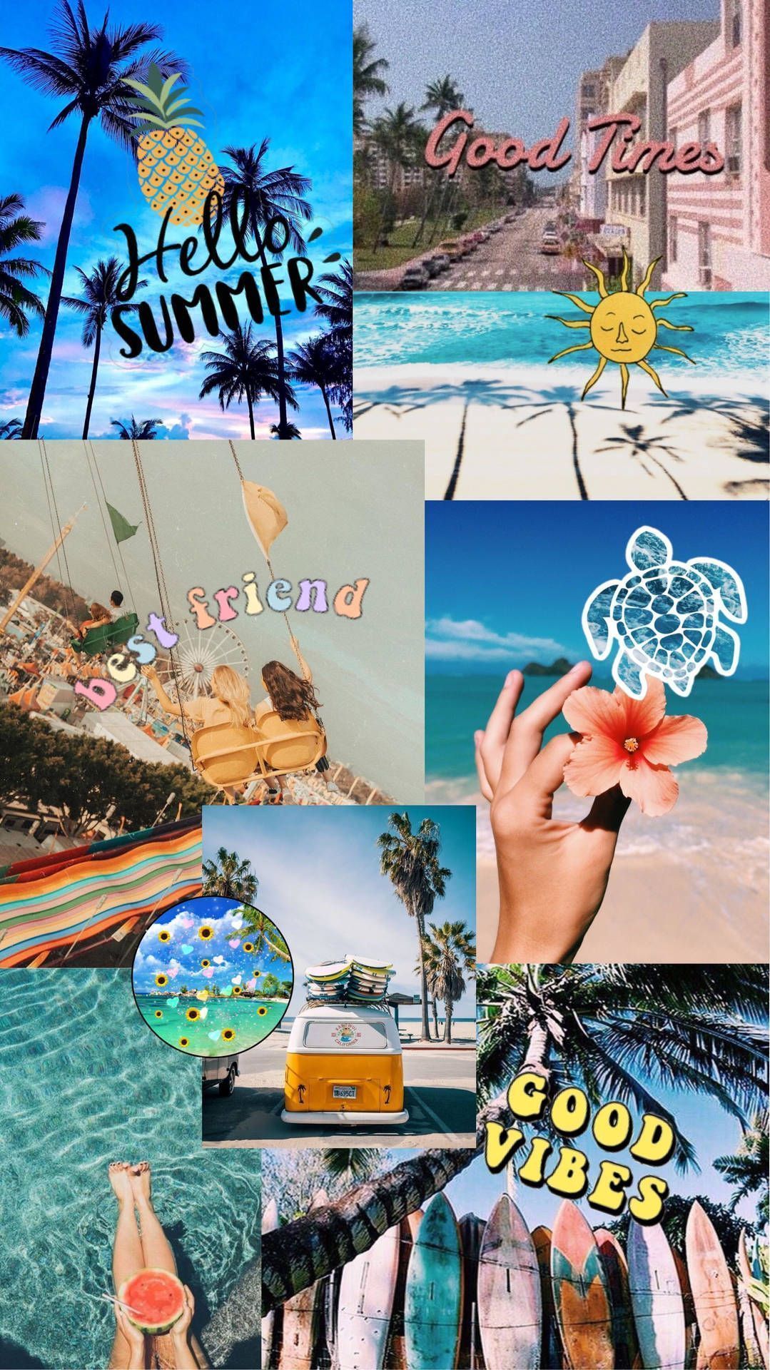 Download Blue Summer Aesthetic Vibes Wallpaper