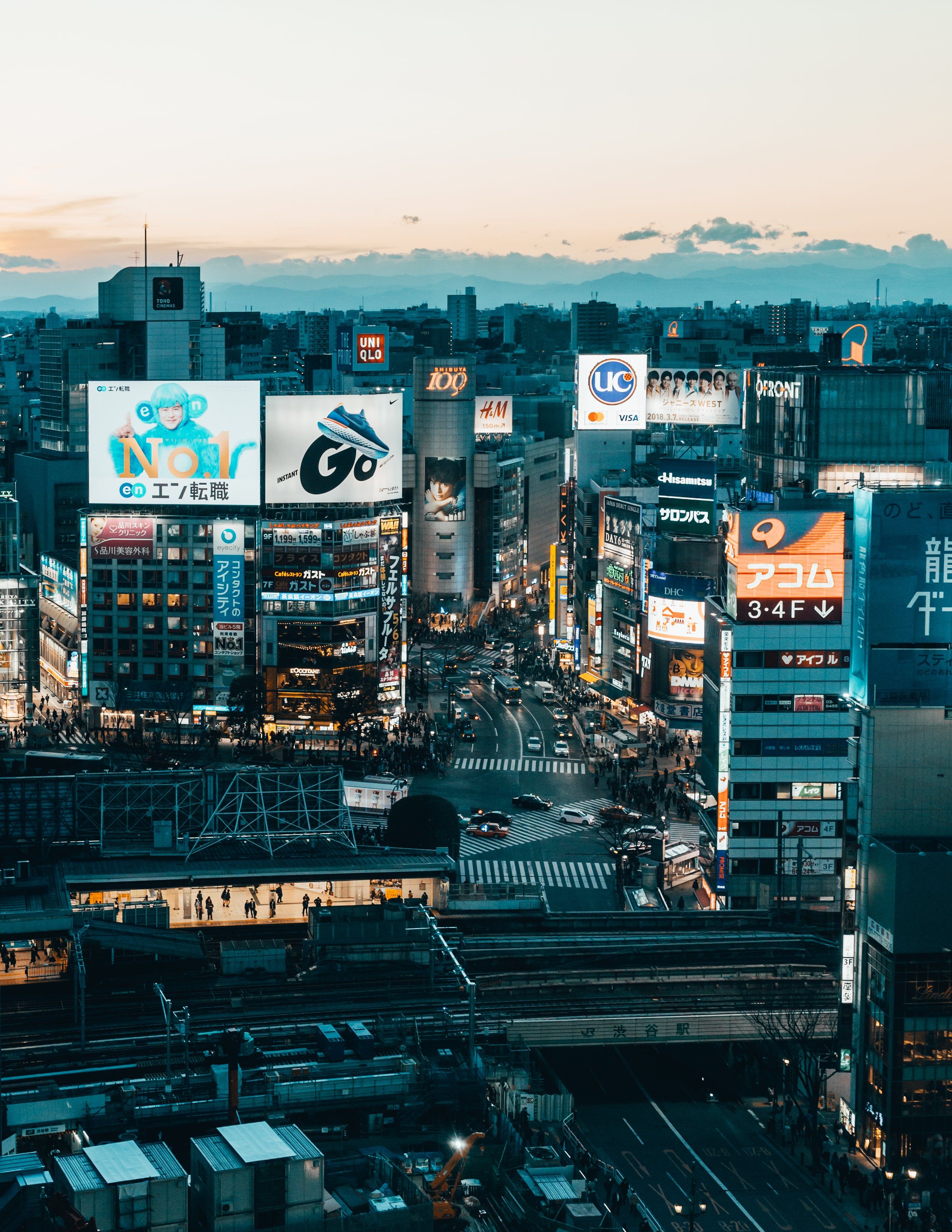 Browse Free HD Image of The Urban Landscape Of Tokyo In The Evening Light