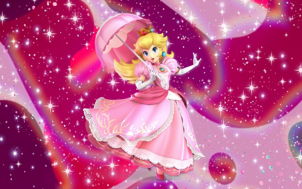 Nintendo Princess Peach pink aesthetic Desktop Wallpaper. Princess peach, Peach wallpaper, Super princess peach