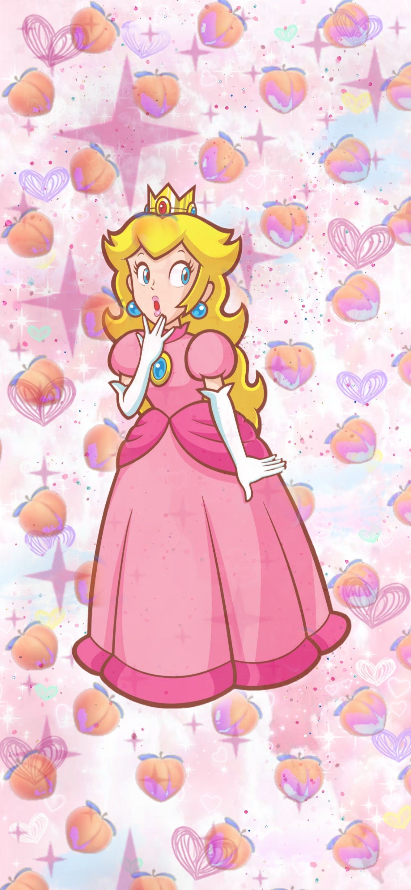 Nintendo Princess Peach pink aesthetic Phone Wallpaper. Peach wallpaper, Princess peach mario kart, Super princess peach