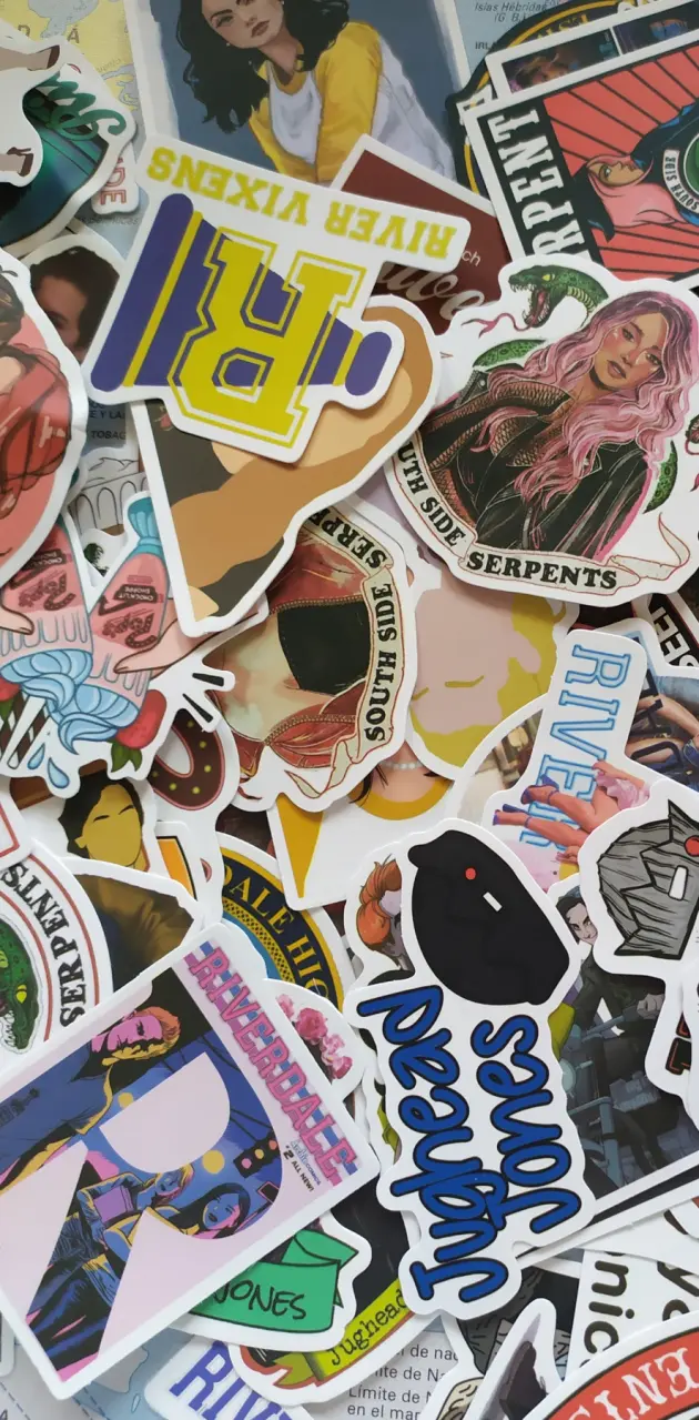 A pile of assorted stickers from the TV show Riverdale - Riverdale