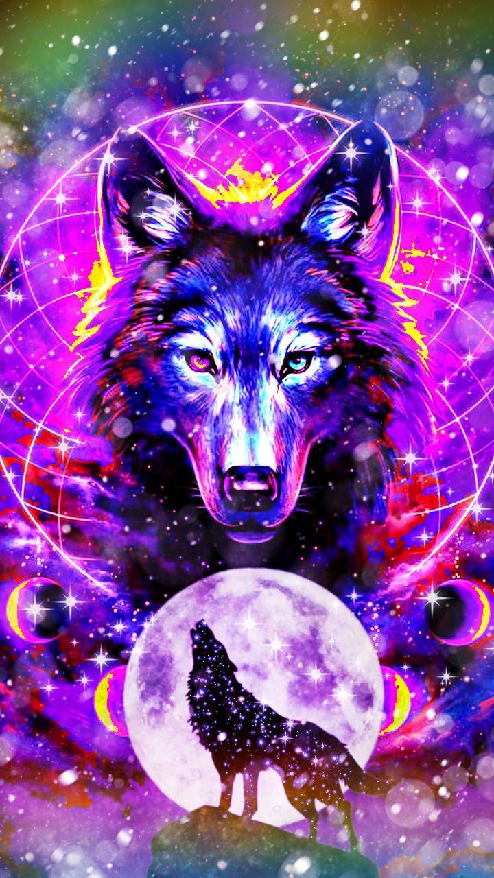 Purple Wolf Wallpaper