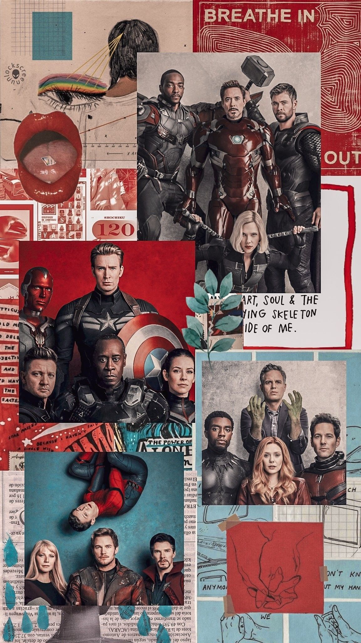 I made a collage of the marvel characters - Avengers