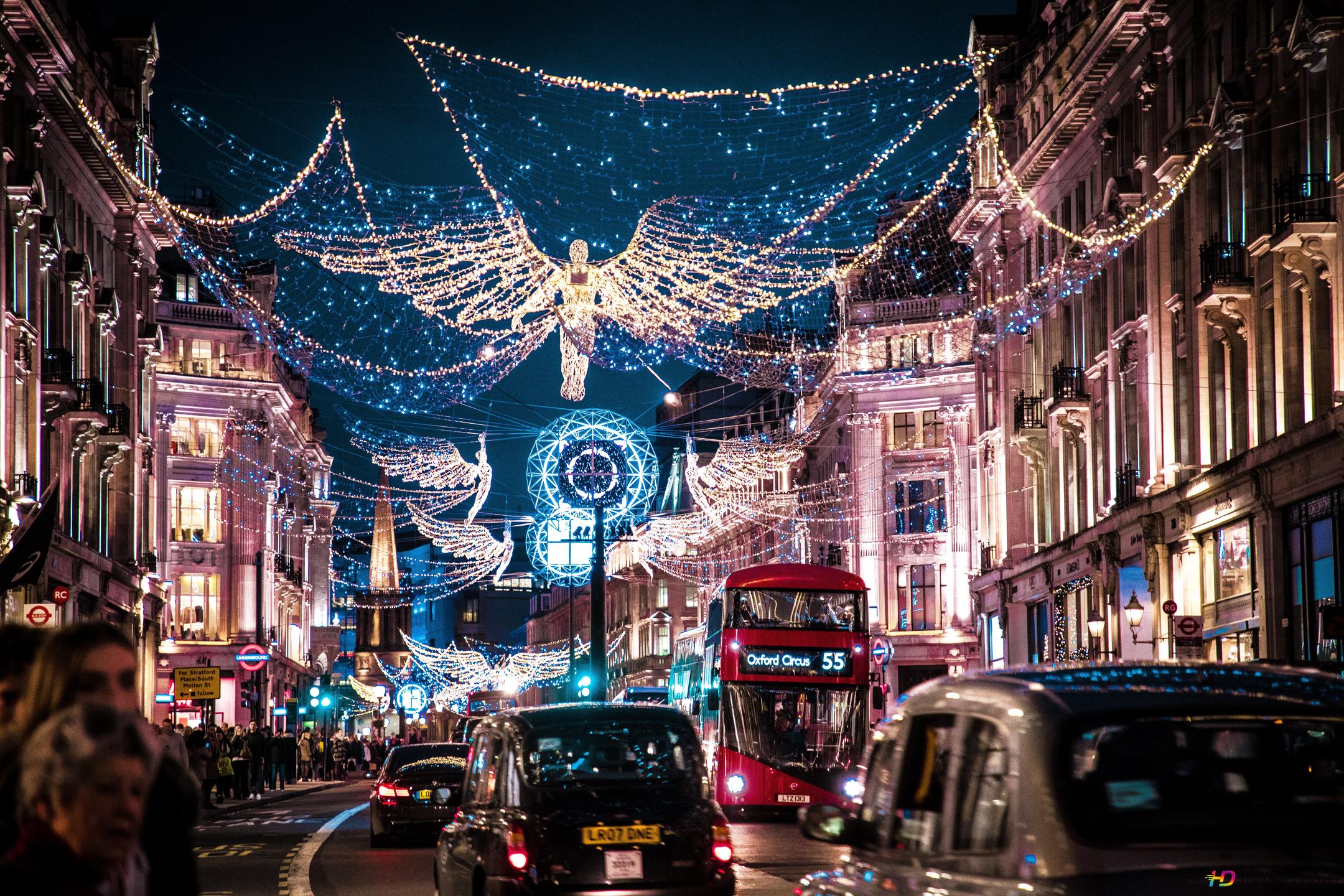 A city street with cars and buildings - London