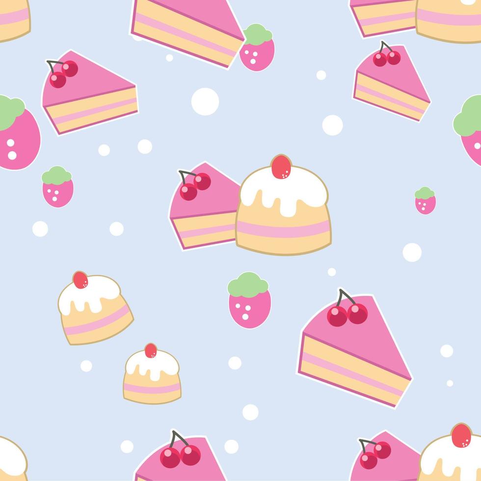 Seamless Vector Patterns of Cake