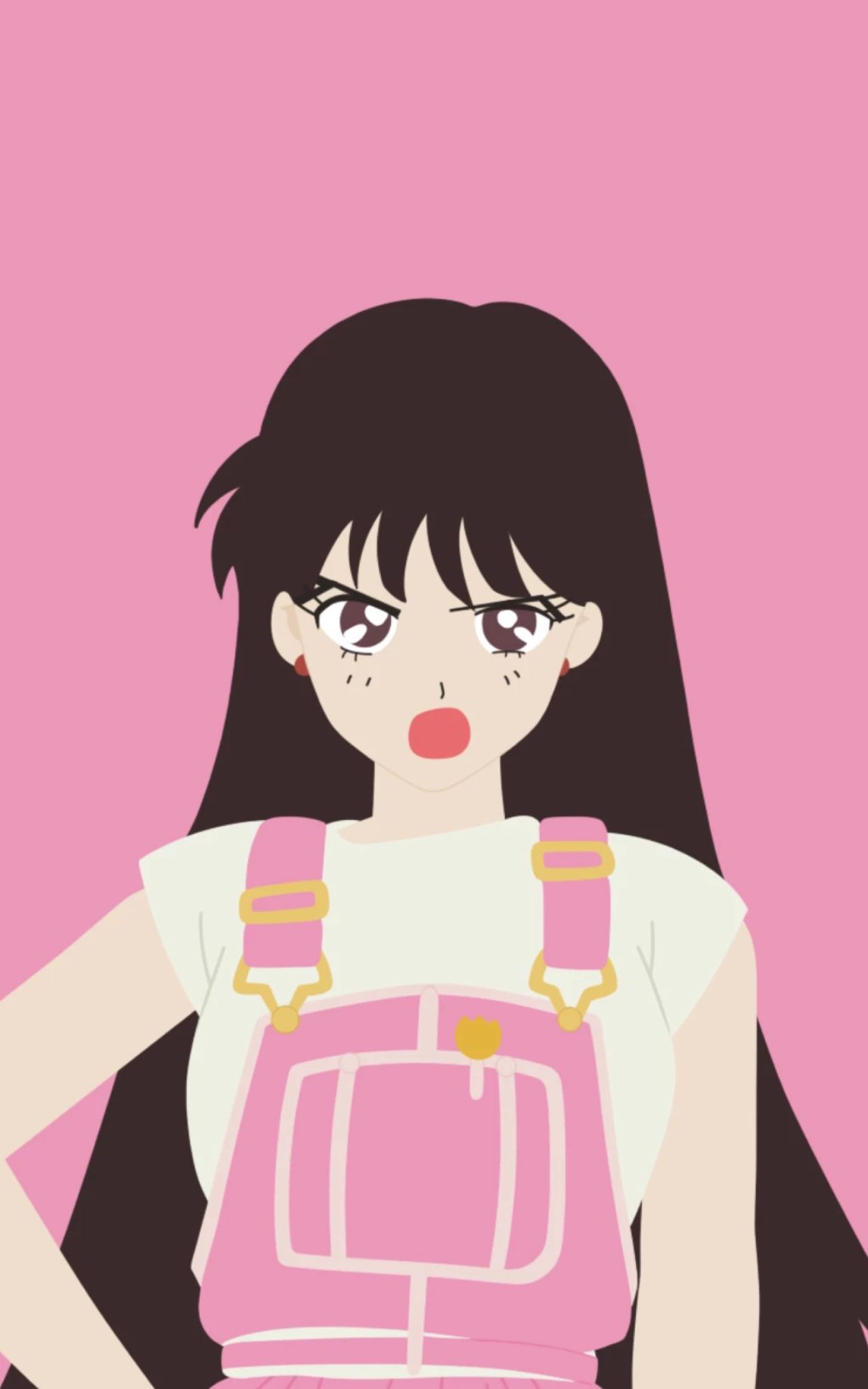 sailor mars, background and pink