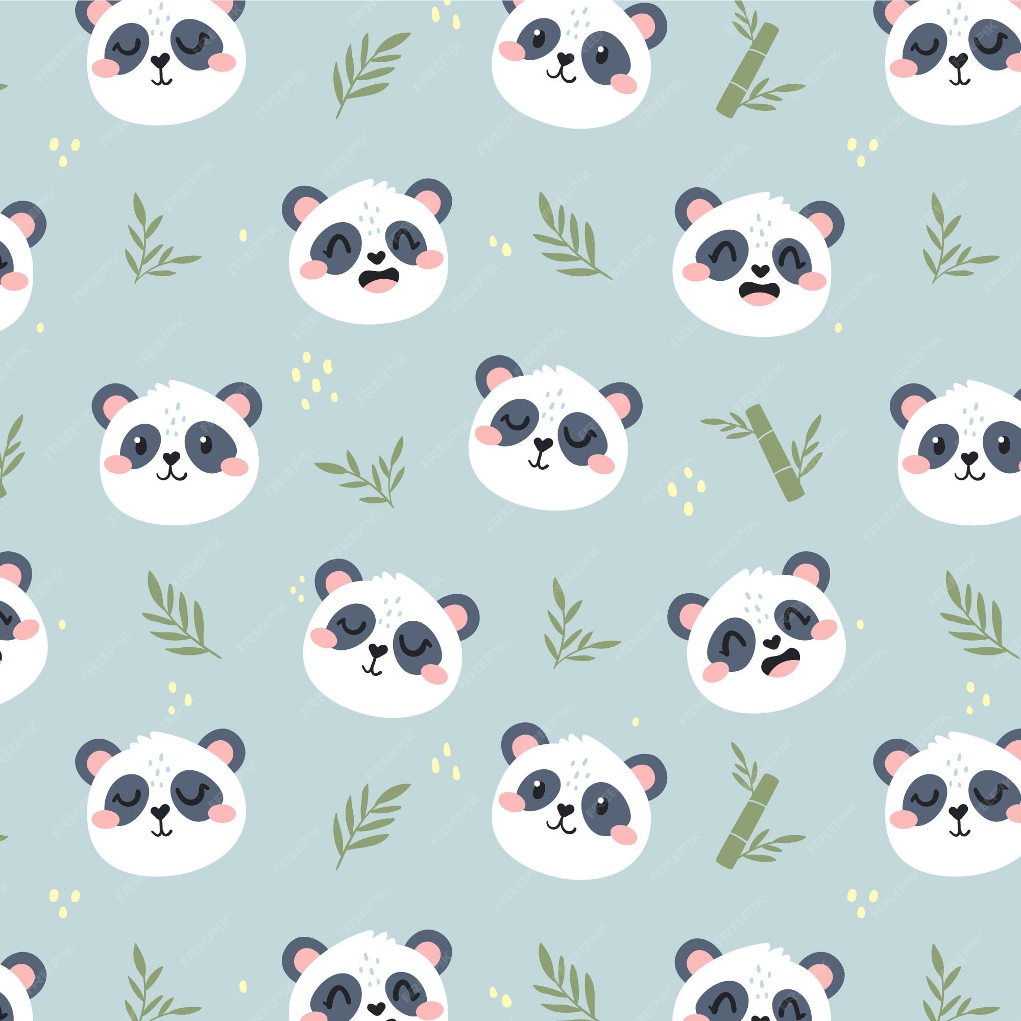 A pattern of pandas and bamboo - Panda