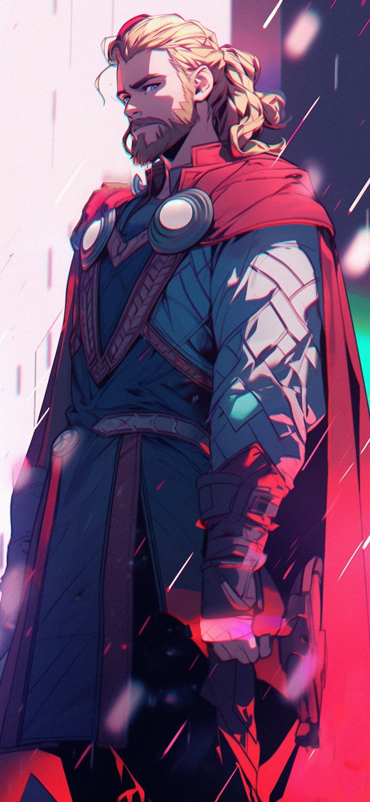 Thor in his red and blue outfit - Avengers, Thor, Marvel
