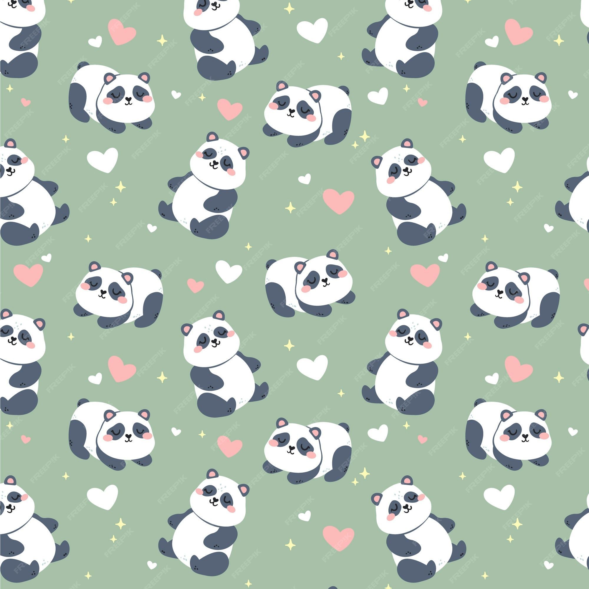 Cute panda wallpaper Vectors & Illustrations for Free Download - Panda