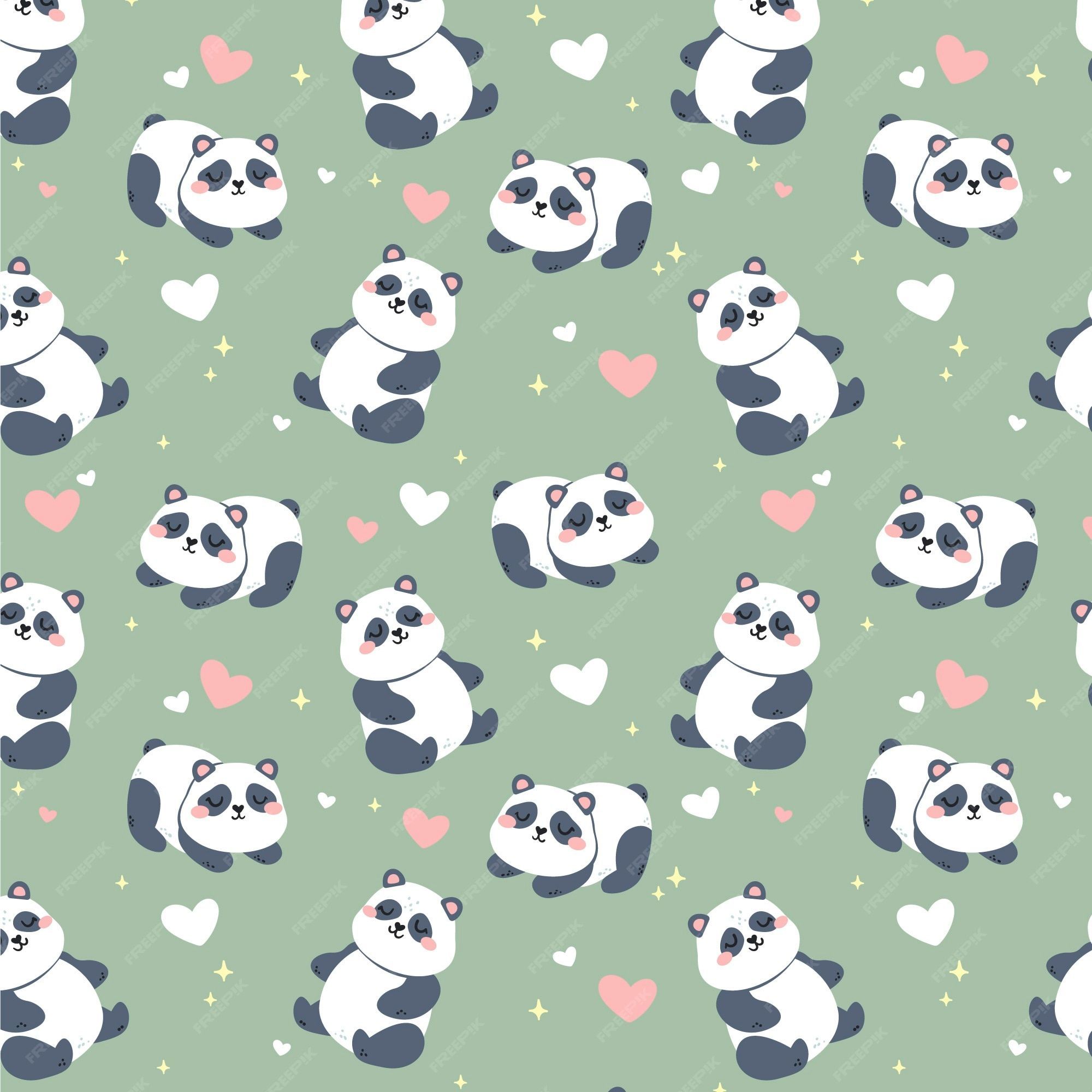 Cute panda wallpaper Vectors & Illustrations for Free Download