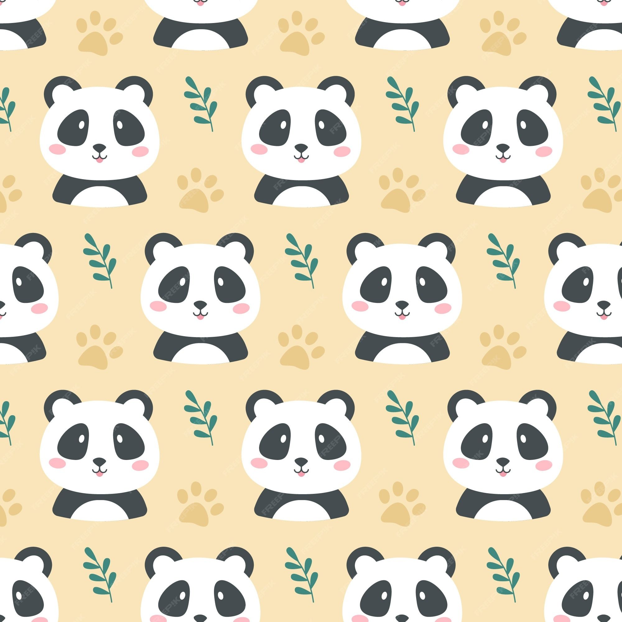 Cute panda wallpaper Vectors & Illustrations for Free Download