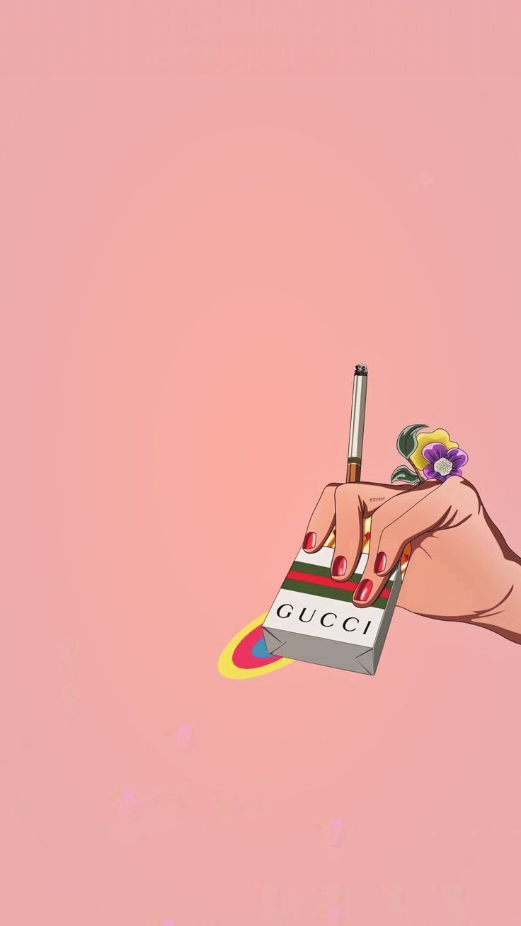 Pink aesthetic wallpaper gucci