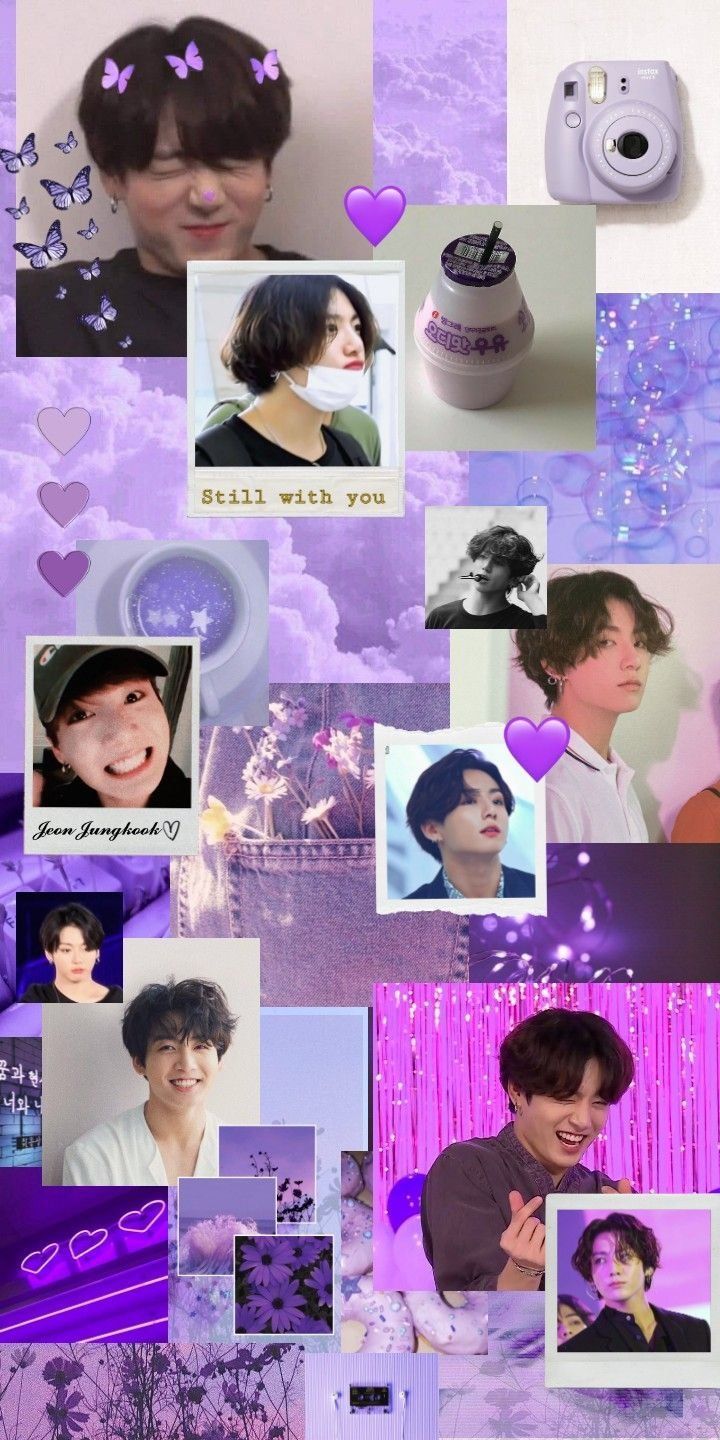 A purple aesthetic with jimin from bts - Jungkook