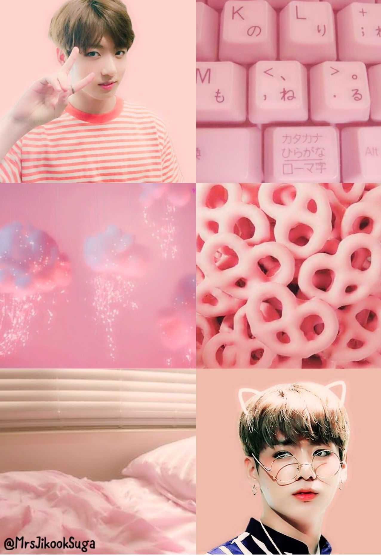 Jungkook BTS Pink Aesthetic Wallpaper