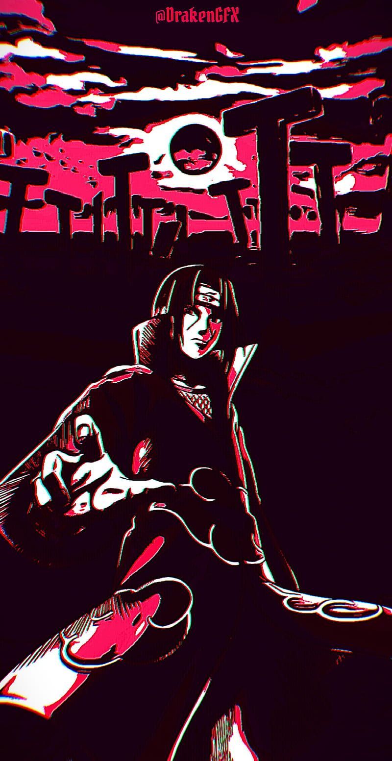 Naruto, aesthetic, iPhone, Sharingan, Naruto, Android background, Sasuke, anime aesthetic, HD phone wallpaper