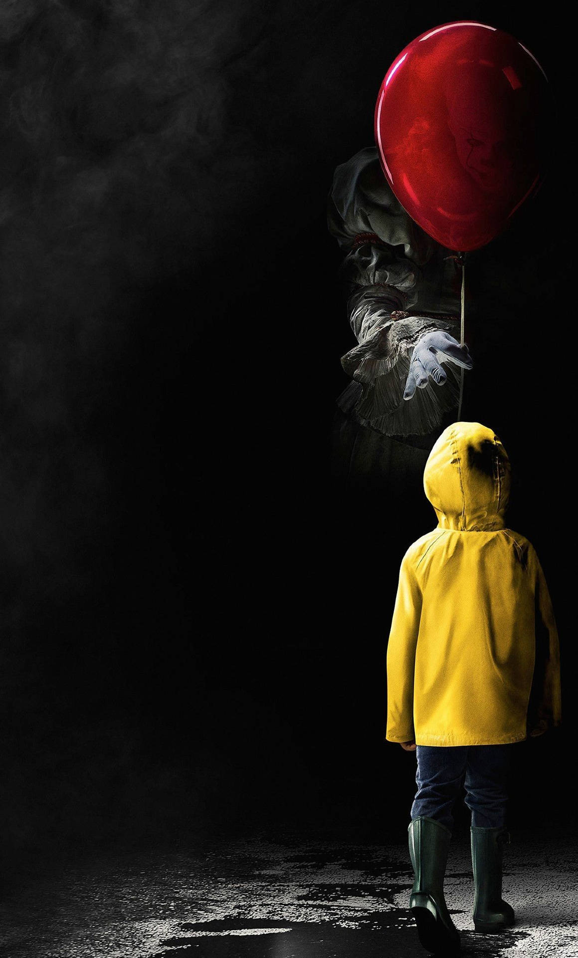 Stephen King's It 2017 movie poster with Georgie and Pennywise holding a red balloon - Pennywise