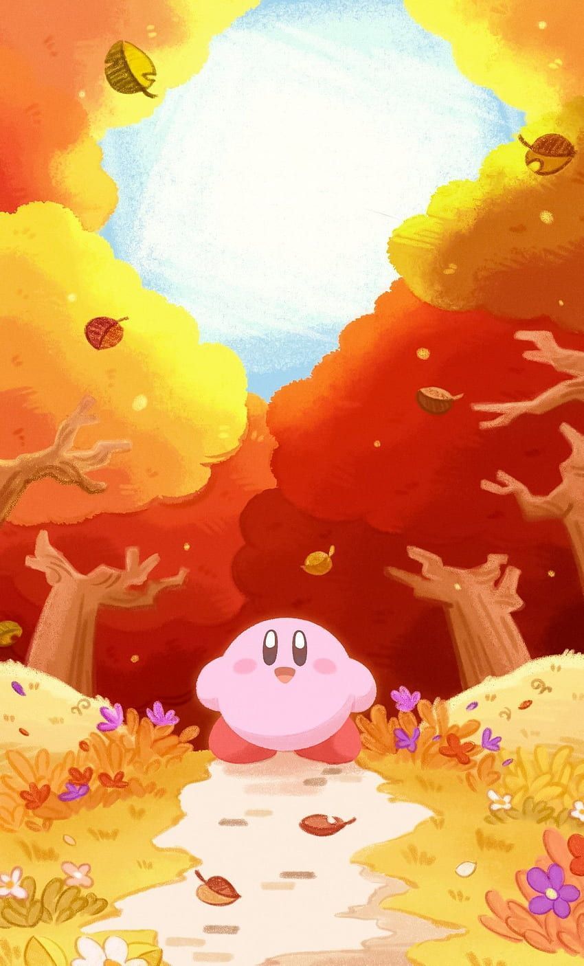 Kirby in the autumn forest - Kirby