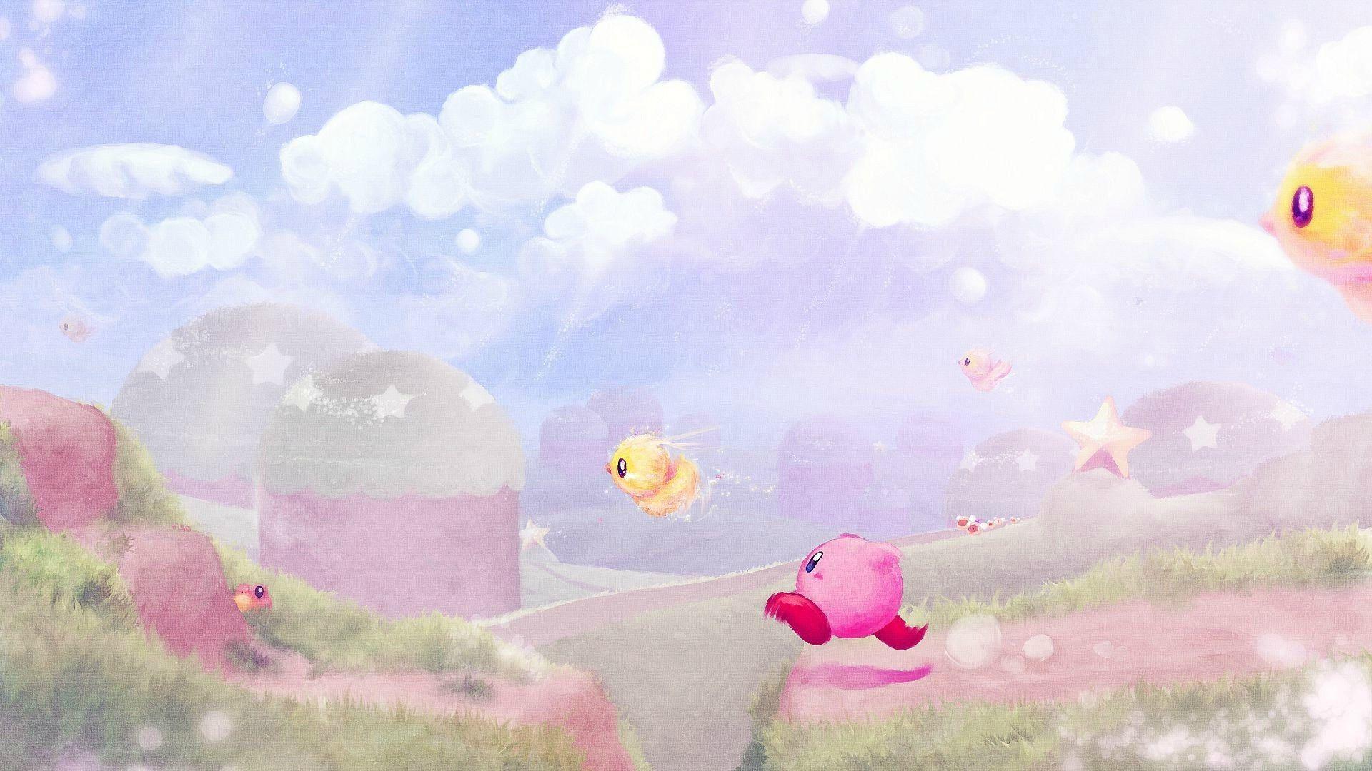 A beautiful Kirby wallpaper I made for my phone. - Kirby