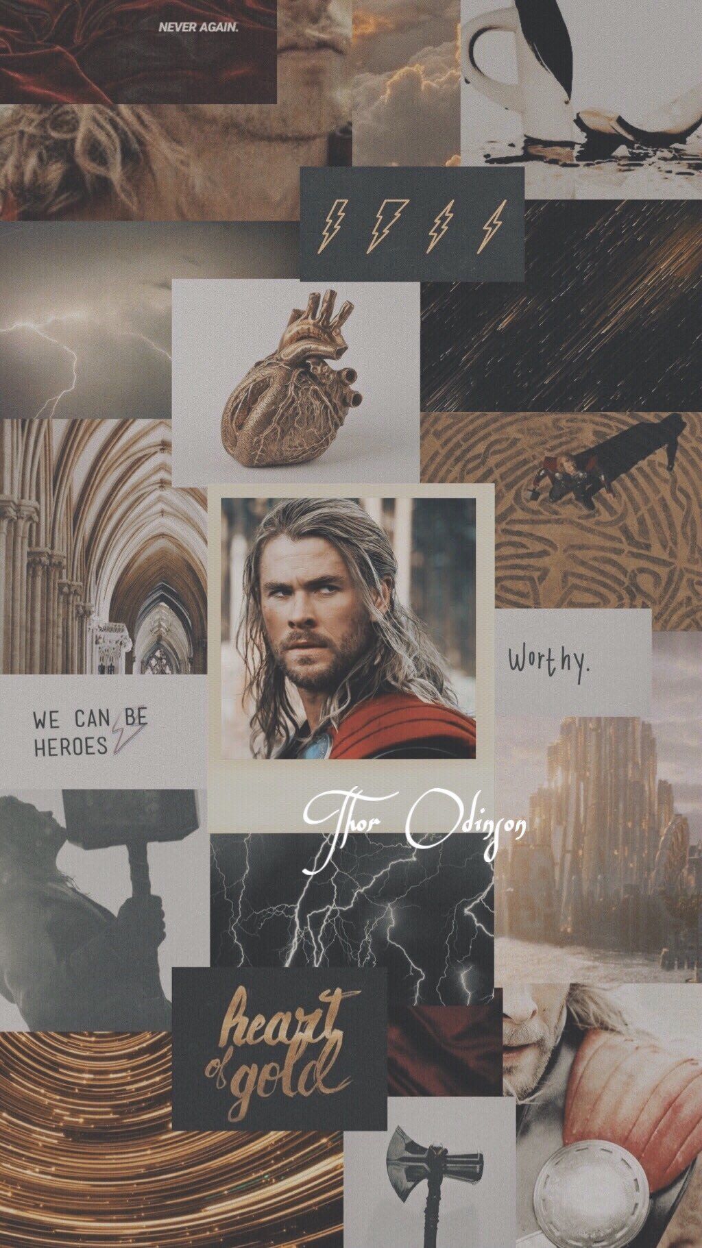 Aesthetic Thor wallpaper, Thor Odinson, worthy, heart of gold, never again, we can be heroes - Thor