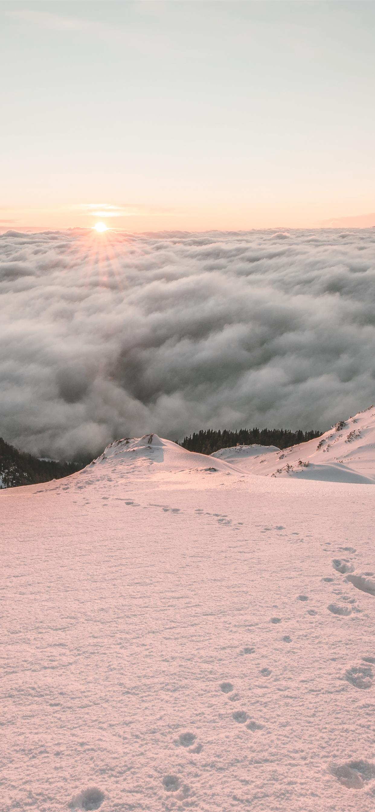 Alpine sunrise iPhone X Wallpaper Free Download