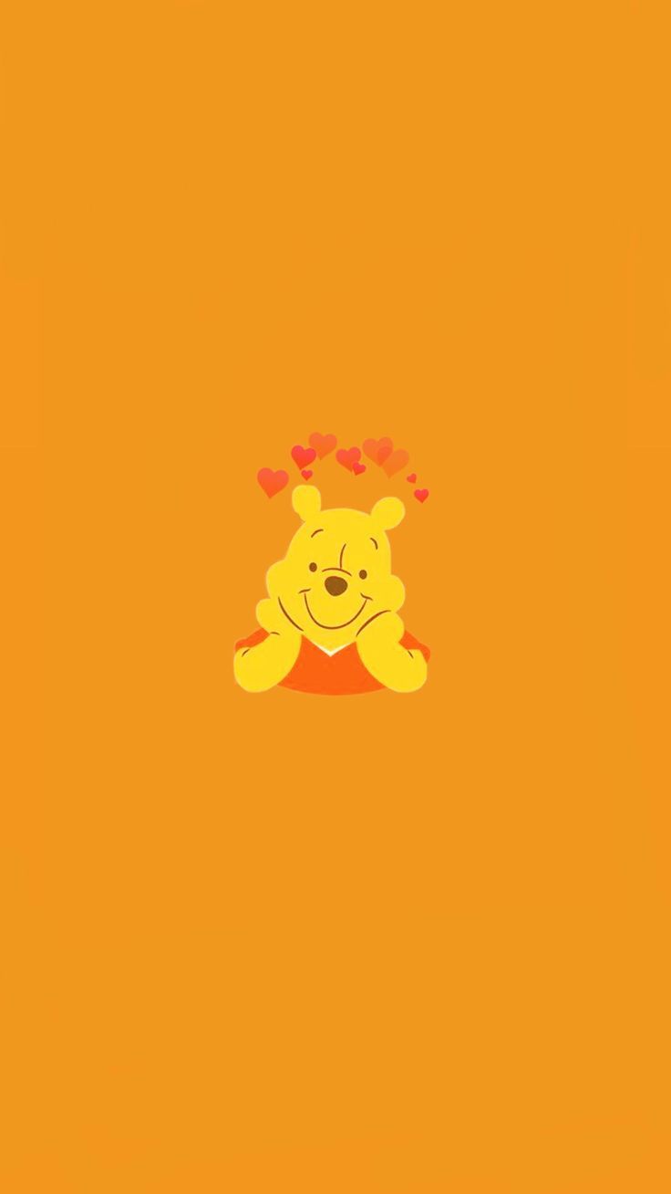 Winnie the Pooh Wallpaper #winniethepooh #wallpaper #cute #aesthetic #heart #heartcrown #pooh. Winnie the pooh drawing, Disney phone wallpaper, Cartoon wallpaper
