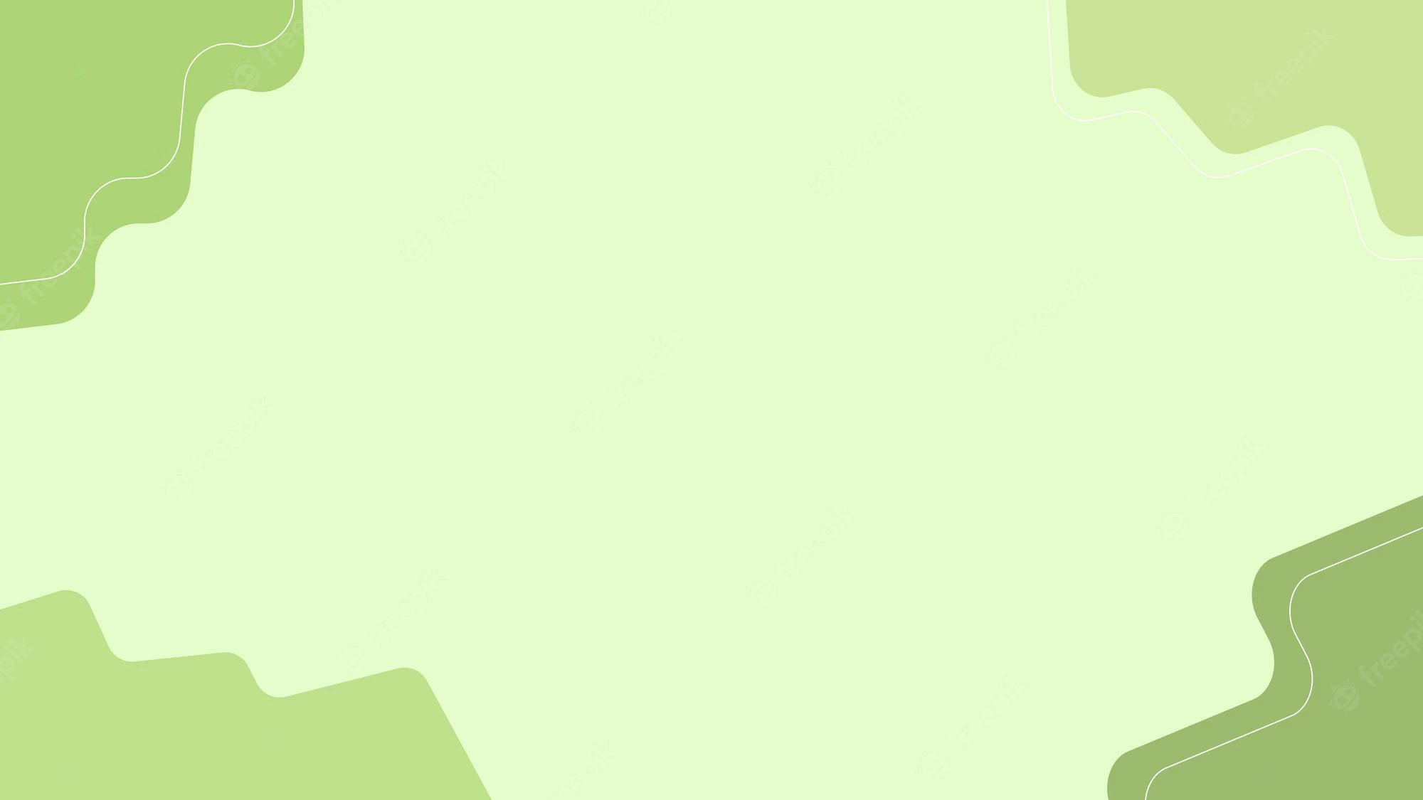 A light green background with a wavy pattern on the left and right sides. - Sage green