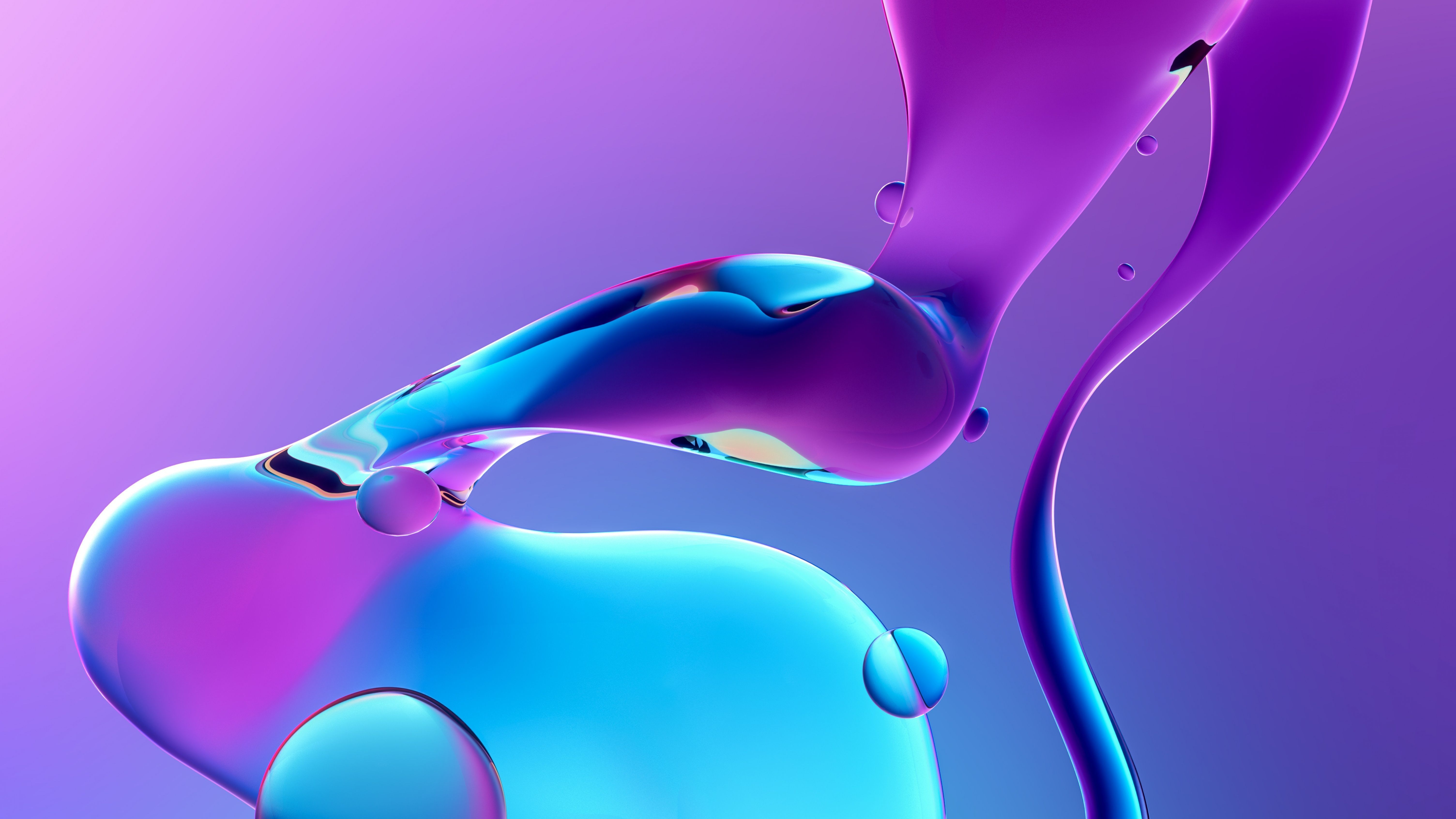 A liquid background with flowing blue and purple shapes - Glossy