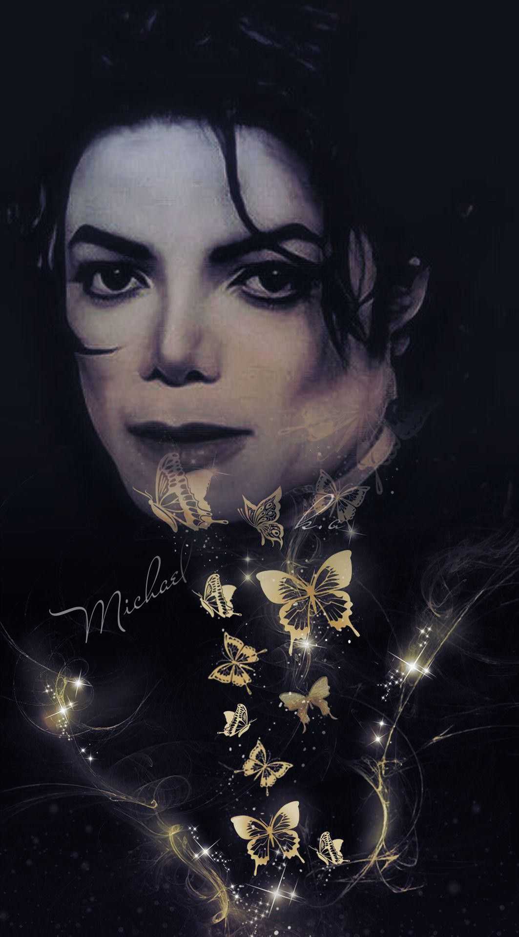 Iphone wallpaper Michael Jackson, created with photos and digital art, butterflys, black background, gold, black, white, portrait, eyes, glitter, stars, artistic, artistic wallpaper, artistic photos, artistic images, artistic design, artistic pictures, artistic artwork, artistic illustration, artistic drawings, artistic designs, artistic ideas, artistic creativity, artistic concepts, artistic concept art, artistic concept images, artistic concept design, artistic concept pictures, artistic concept artwork, artistic concept illustrations, artistic concept drawings, artistic concept ideas, artistic concept creativity, artistic concept - Michael Jackson