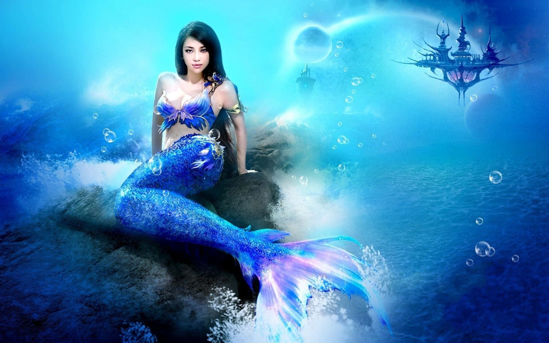 Download Blue Aesthetic Real Mermaid Wallpaper
