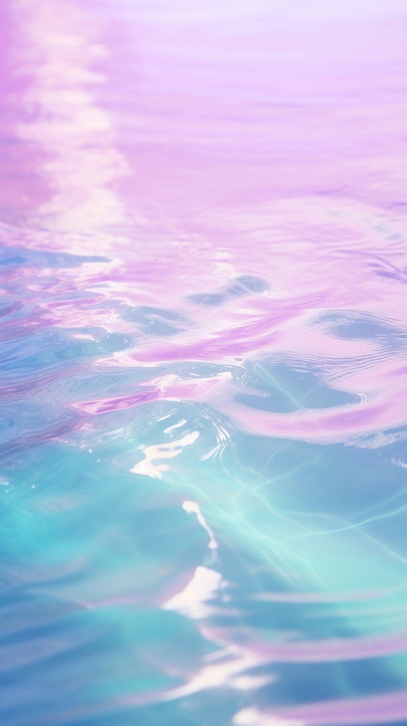 A beautiful wallpaper of a wave in the ocean with a purple and blue color scheme. - Mermaid, glossy