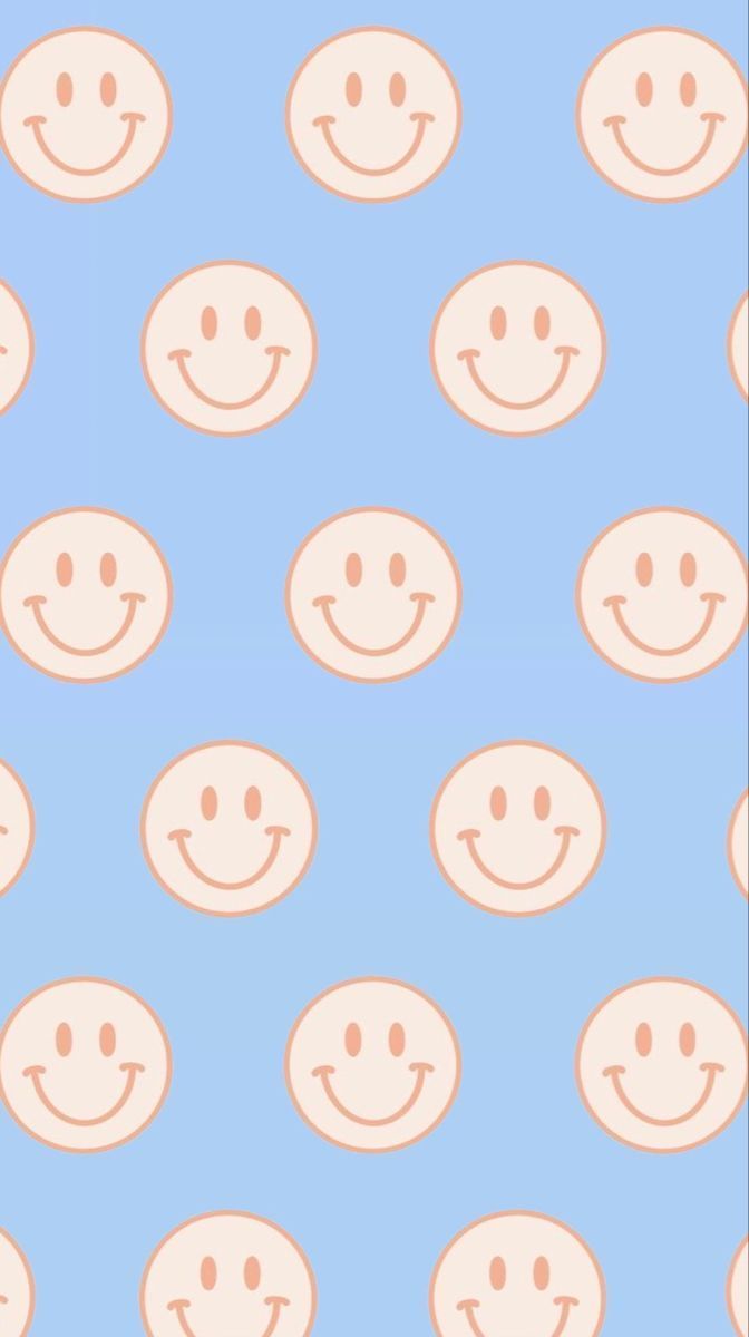 A blue background with smiley faces - Smiley