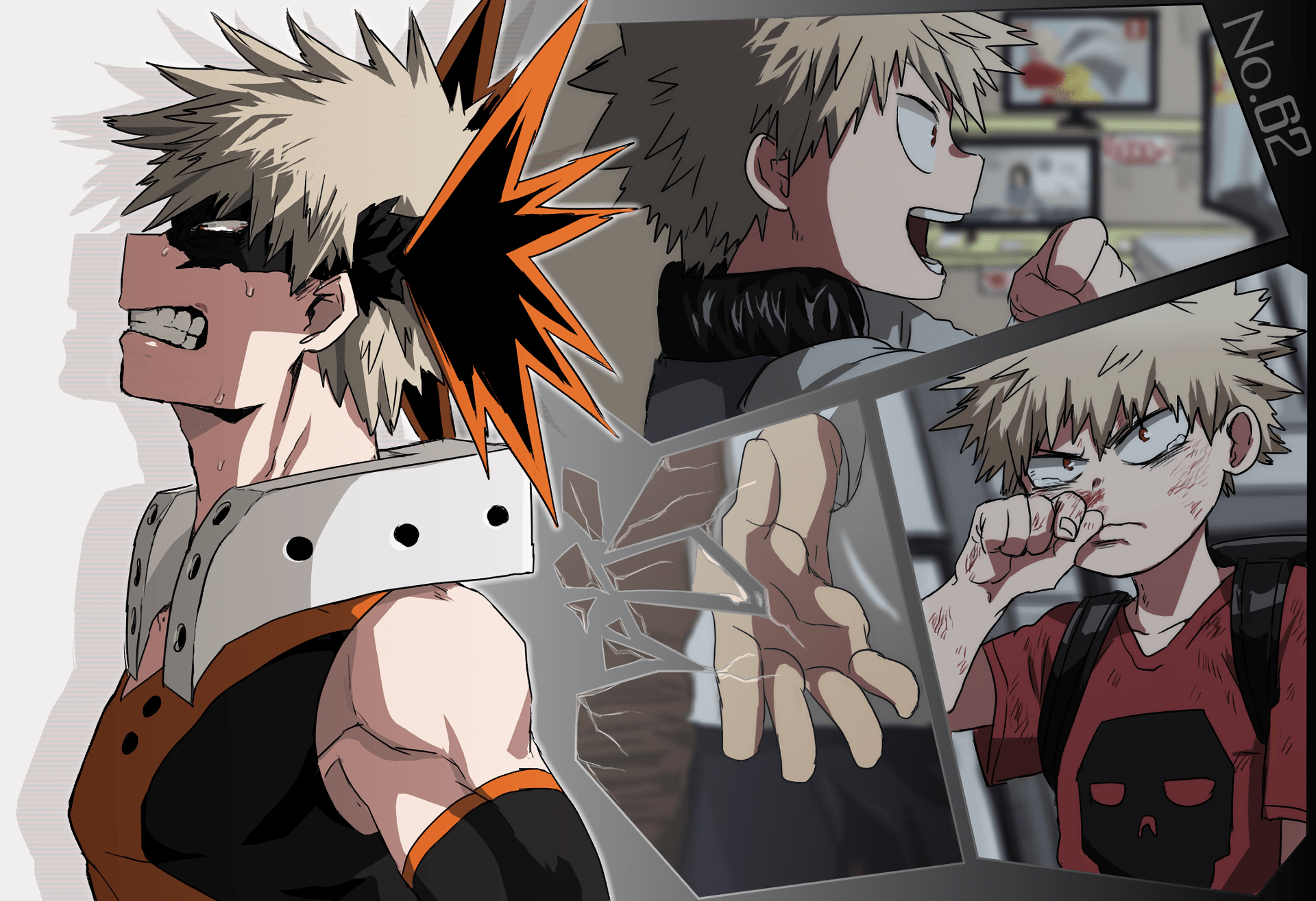 Katsuki Bakugo, the no. 1 hero, has a strong sense of justice and a desire for recognition. He is a hero who is always looking for new challenges and is not afraid to take risks to achieve his goals. - Bakugo
