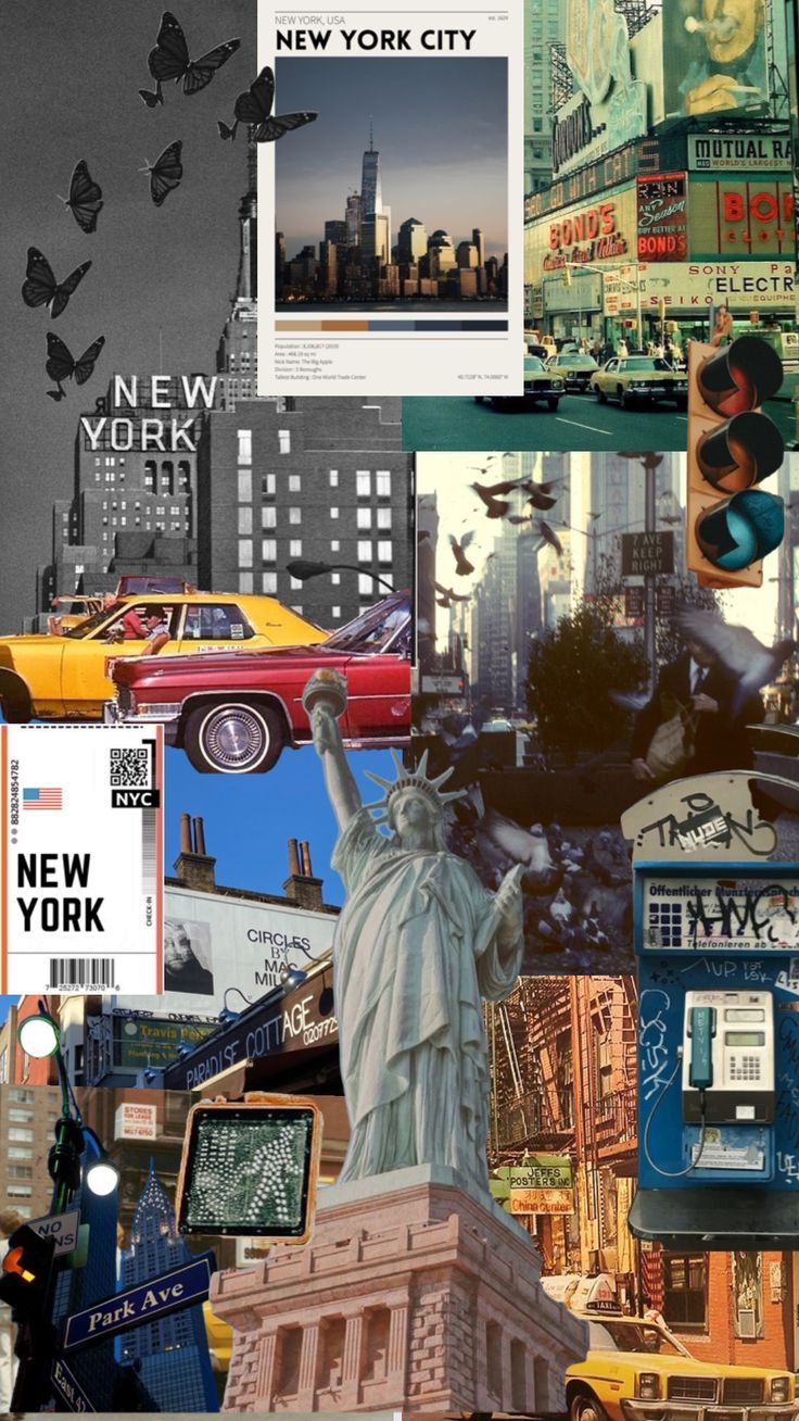 Aesthetic new york city wallpaper background for phone - Broadway