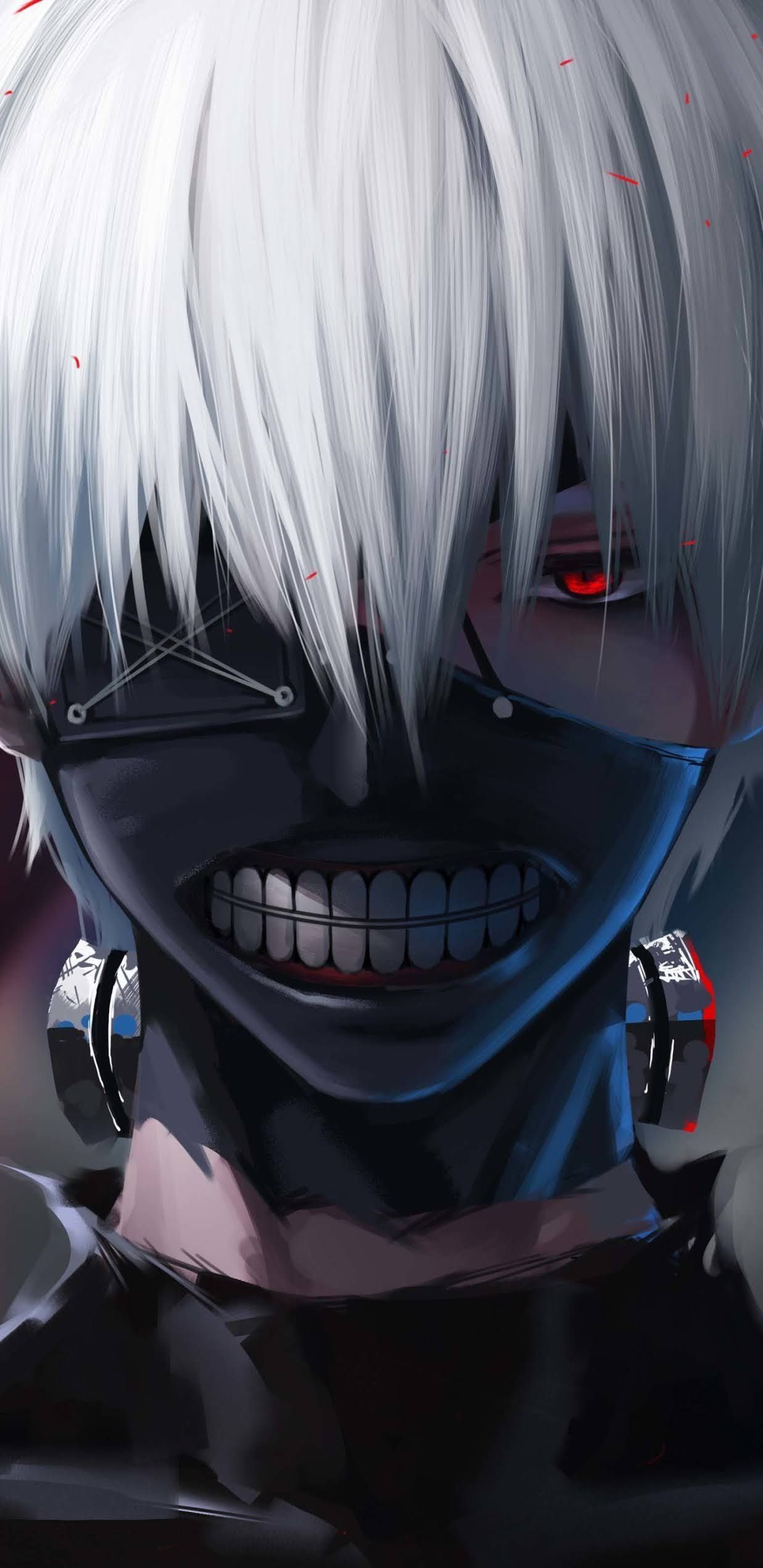 Tokyo Ghoul anime wallpaper for iPhone with resolution 1080x1920 pixel. You can make this wallpaper for your iPhone 5, 6, 7, 8, X backgrounds, Mobile Screensaver, or iPad Lock Screen - Tokyo Ghoul