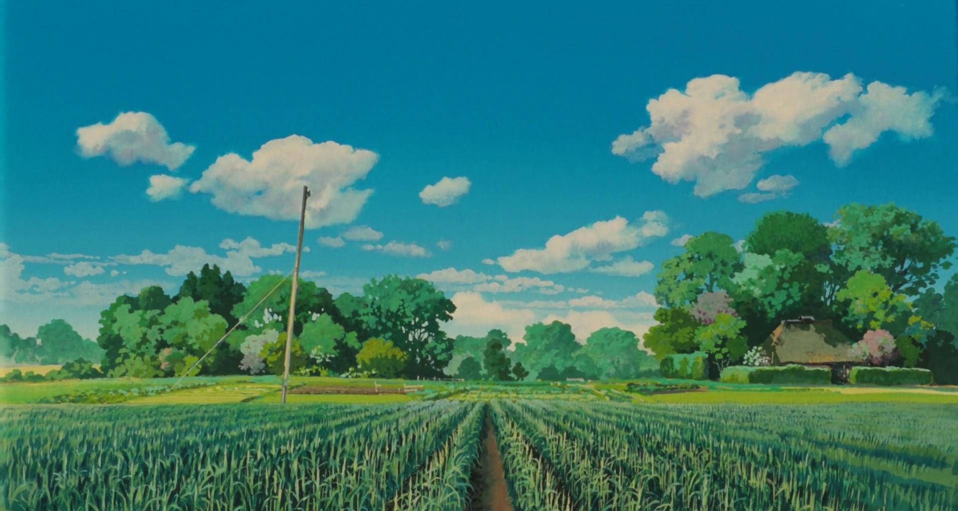 Download Studio Ghibli Farm Fields Wallpaper