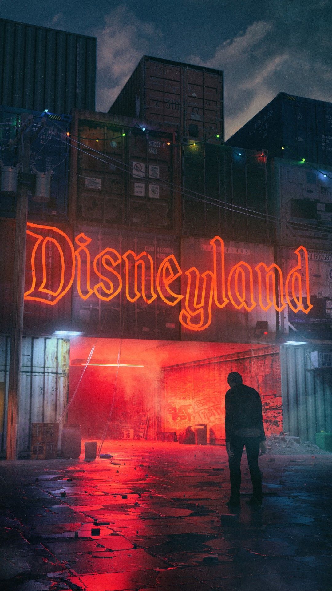 Neon Disneyland Wallpaper