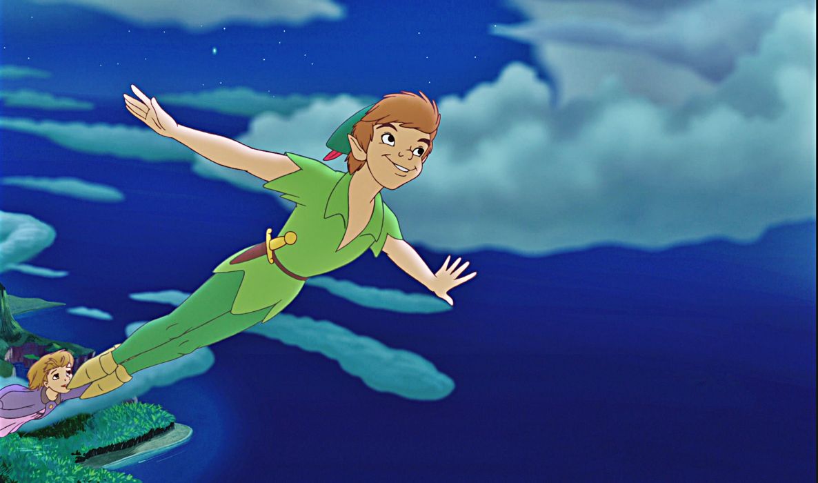 Peter Pan flying over the clouds - Peter Pan