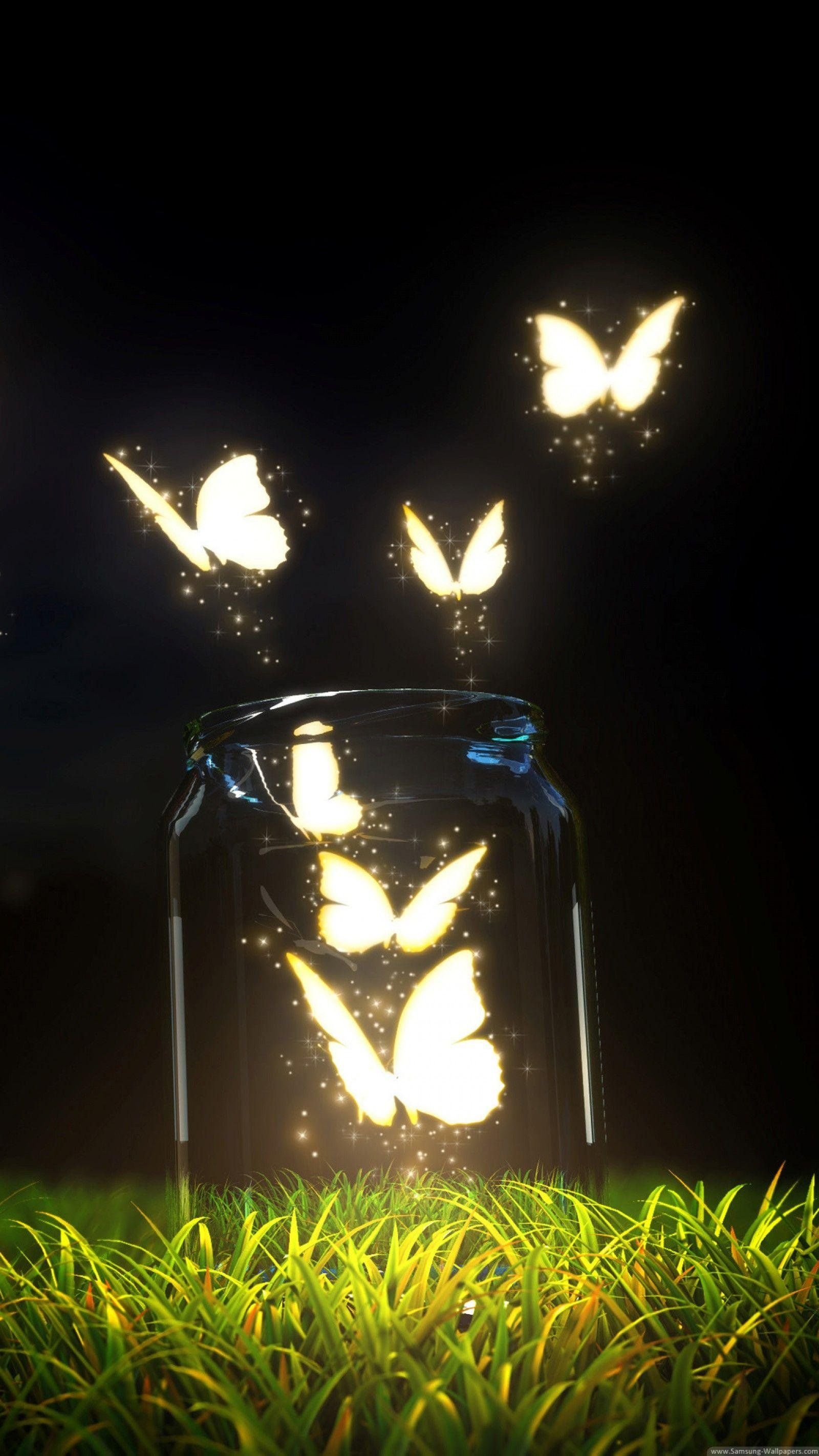Aesthetic magic butterflies Wallpaper Download